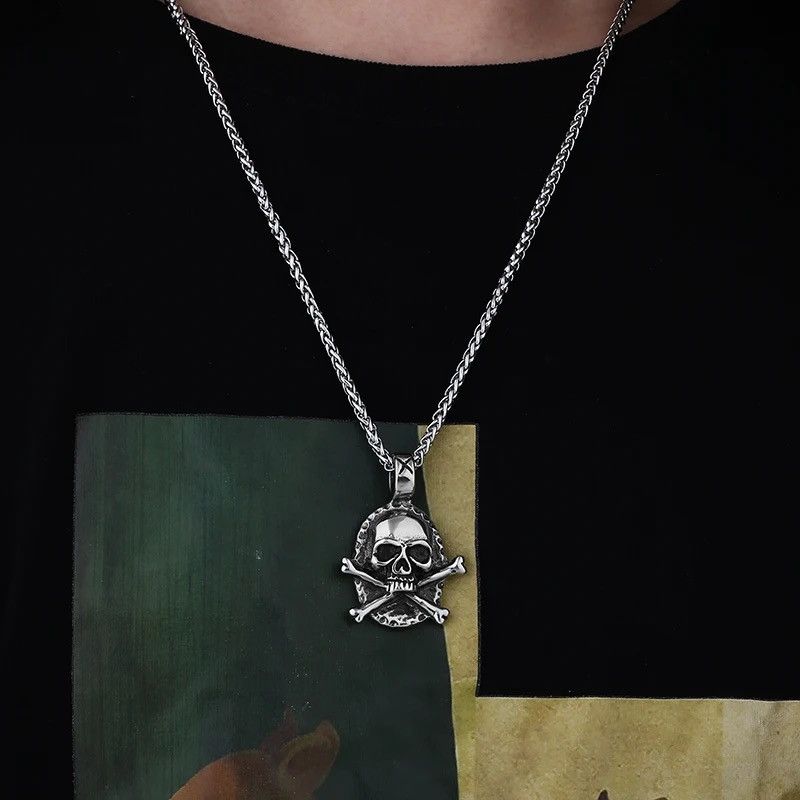 Jewelry Skull Cross Pendant Necklaces Size ONE SIZE - 3 Thumbnail