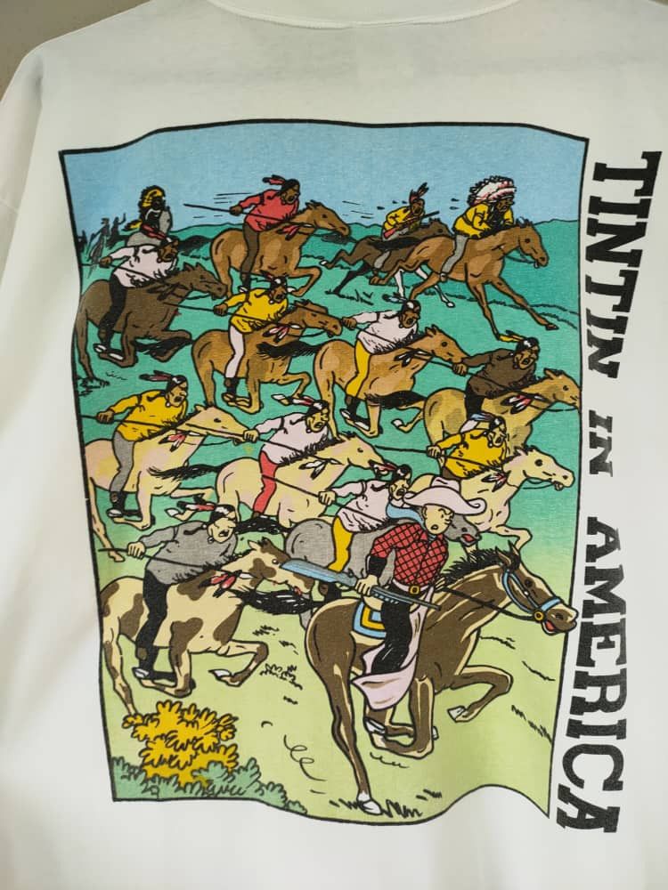Cartoon Network ❎ Tintin in America Shark Attack Backhit Print Size US XL / EU 56 / 4 - 4 Thumbnail