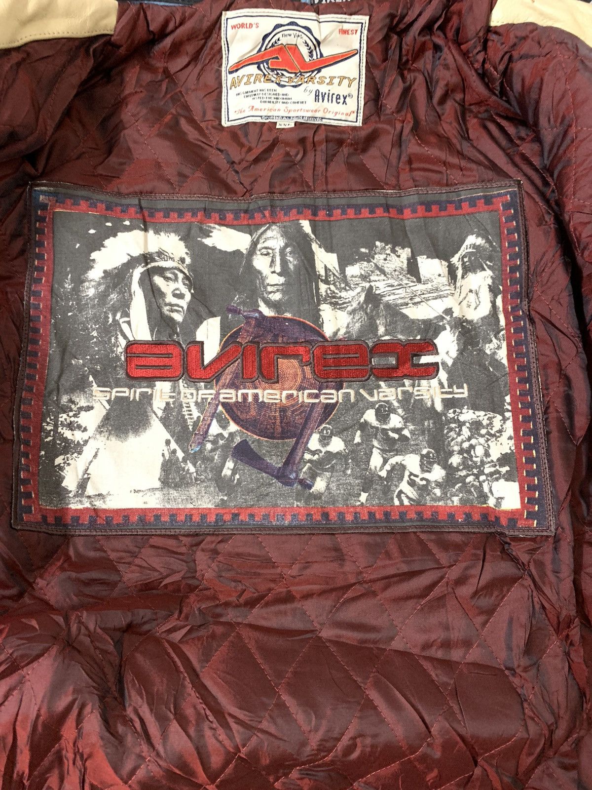 Avirex 🔥AVIREX Varsity Dragon Leather Jacket Size US XXL / EU 58 / 5 - 7 Thumbnail