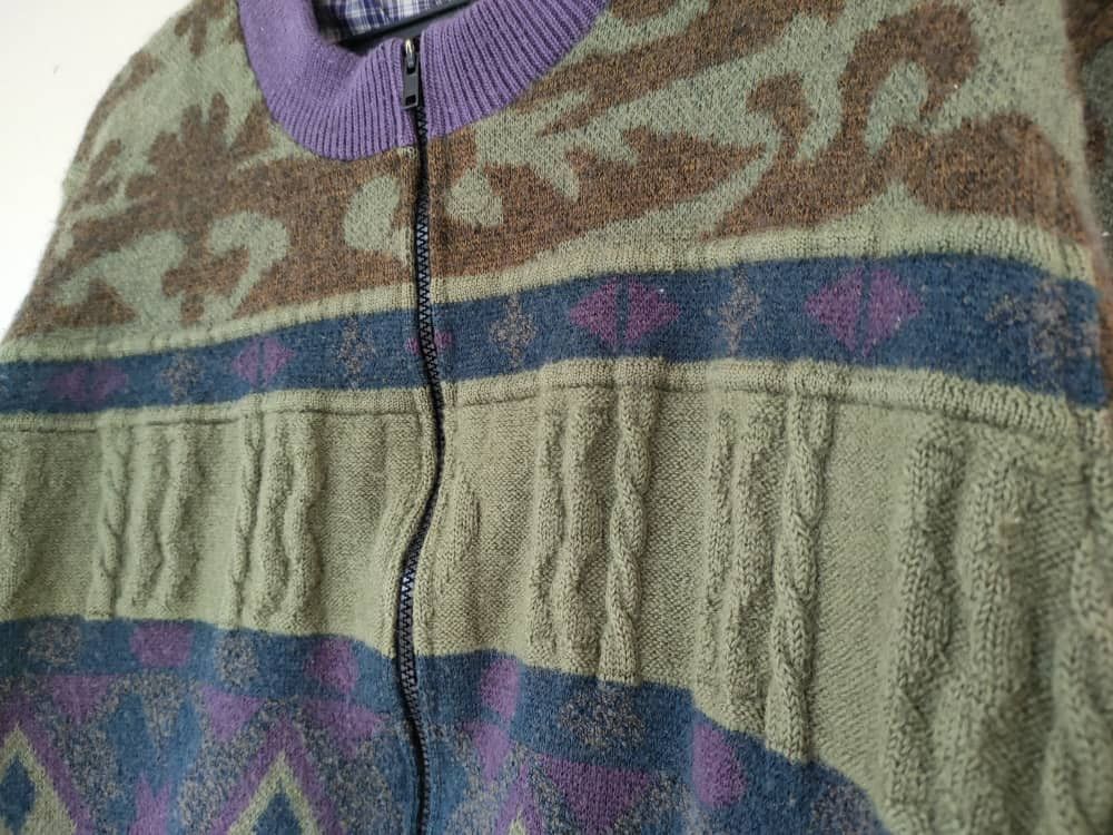 Vintage Vintage Elwool Knitted Zipper Jacket Size US M / EU 48-50 / 2 - 5 Thumbnail