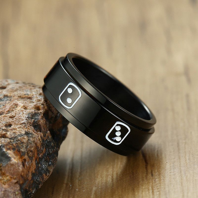 Jewelry 8mm Bling Dice Ring Size ONE SIZE - 4 Thumbnail