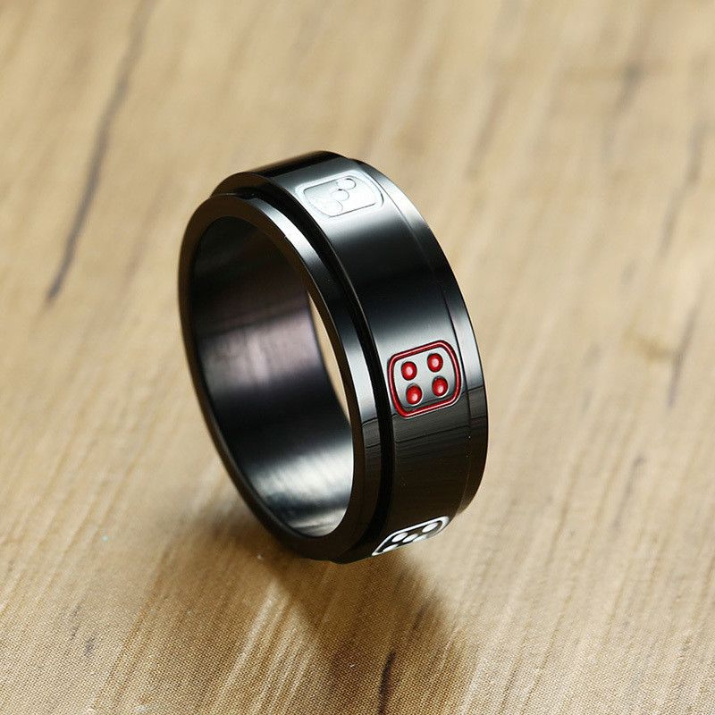 Jewelry 8mm Bling Dice Ring Size ONE SIZE - 3 Thumbnail