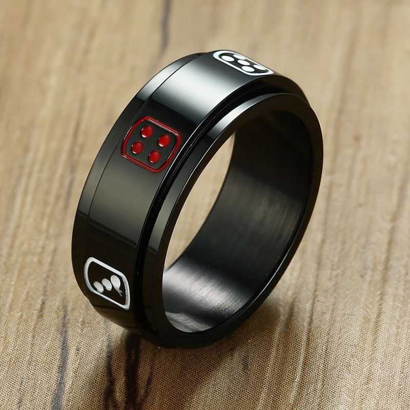 Jewelry 8mm Bling Dice Ring Size ONE SIZE - 1 Thumbnail