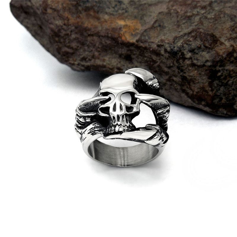 Jewelry Big Skull Ring Size ONE SIZE - 3 Thumbnail