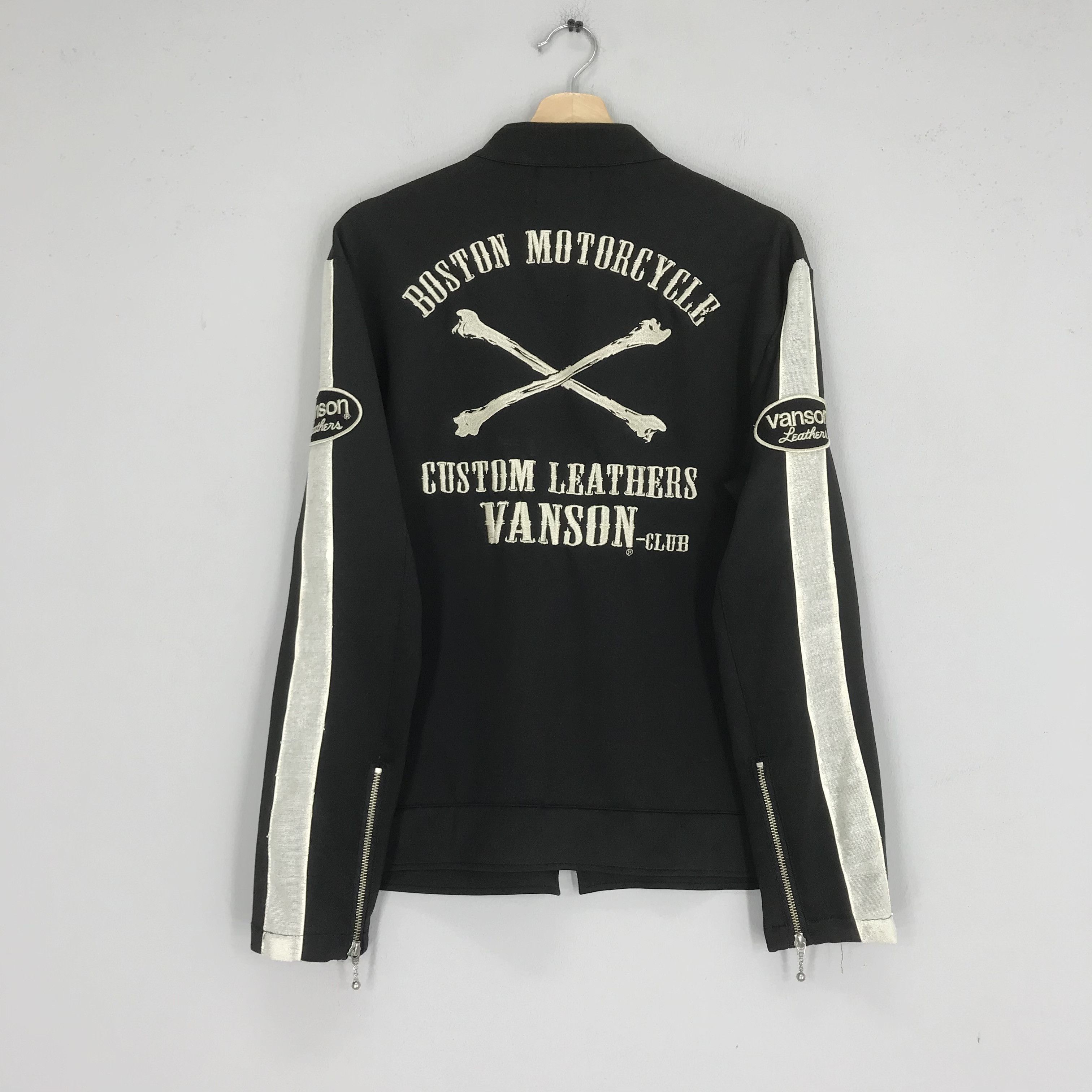 Vanson Leathers Vintage Vanson Leather Boston Motorcycles Sweater Jacket Size US M / EU 48-50 / 2 - 4 Thumbnail