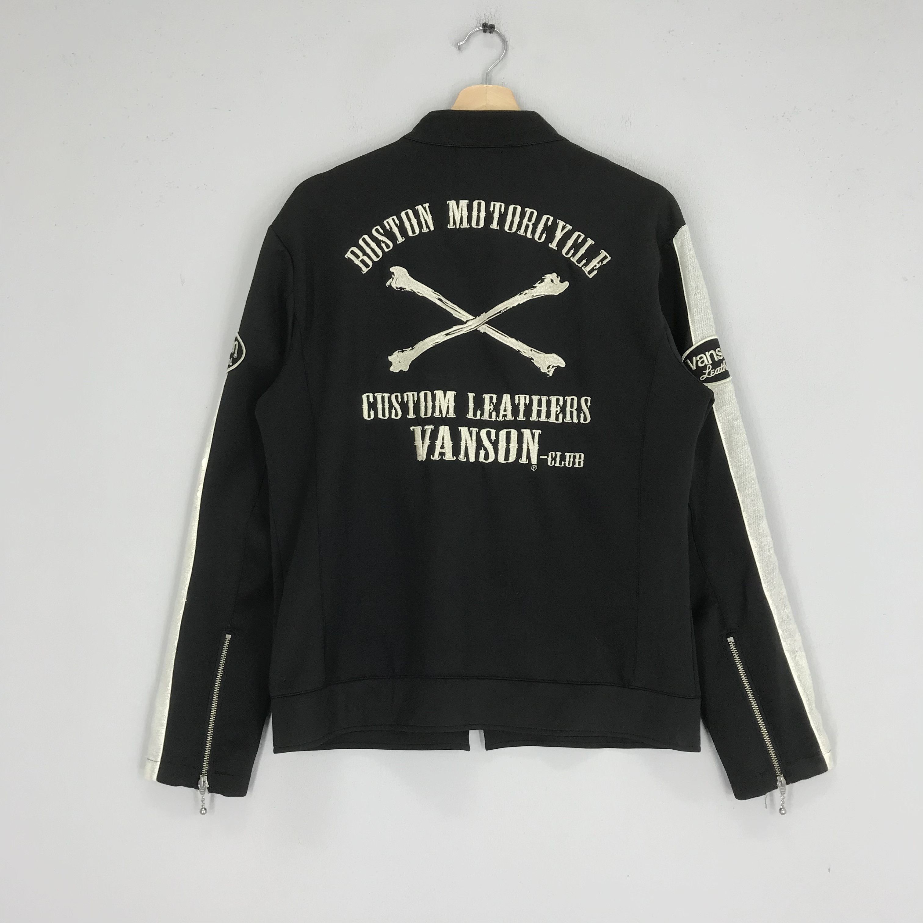 Vanson Leathers Vintage Vanson Leather Boston Motorcycles Sweater Jacket Size US M / EU 48-50 / 2 - 1 Thumbnail