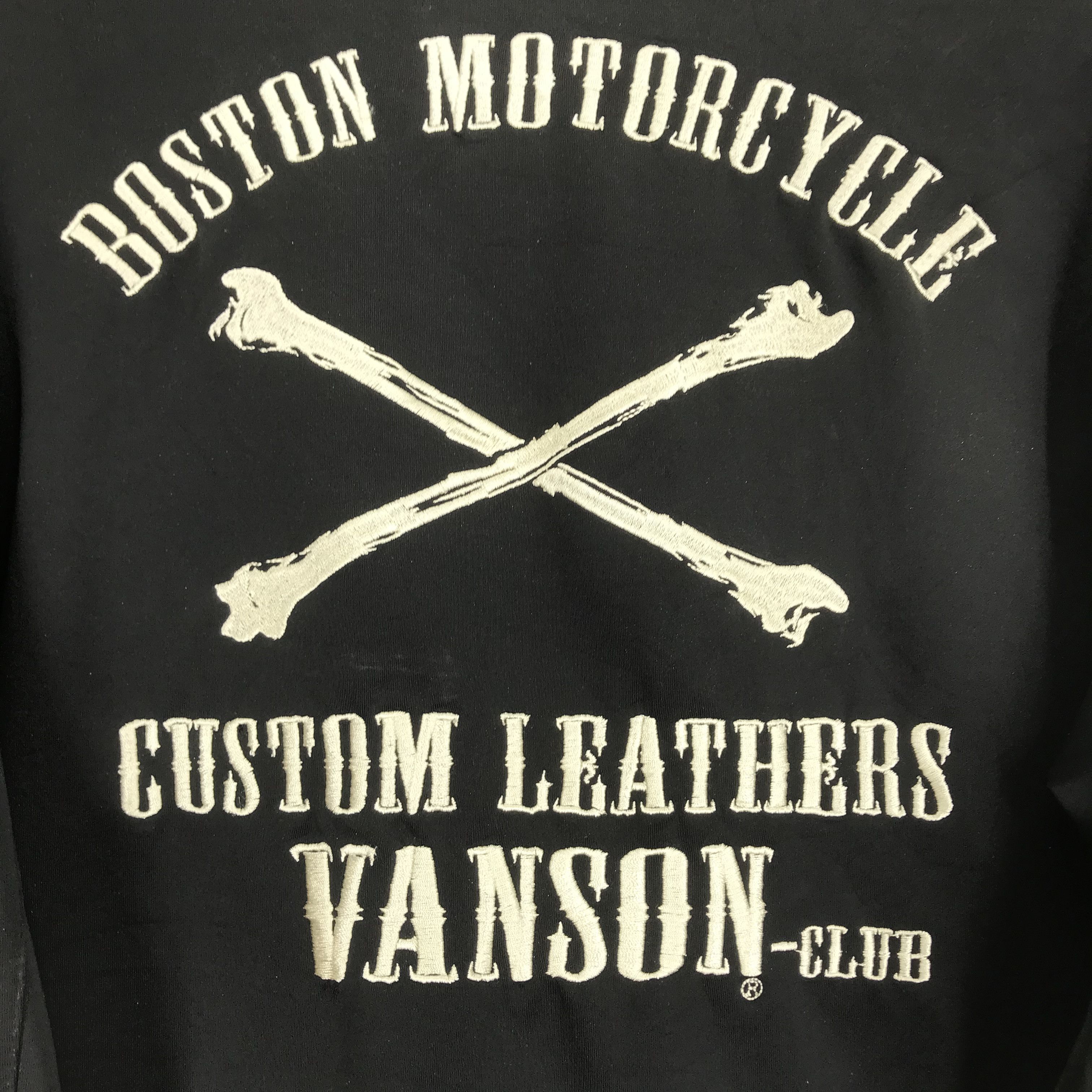 Vanson Leathers Vintage Vanson Leather Boston Motorcycles Sweater Jacket Size US M / EU 48-50 / 2 - 10 Thumbnail