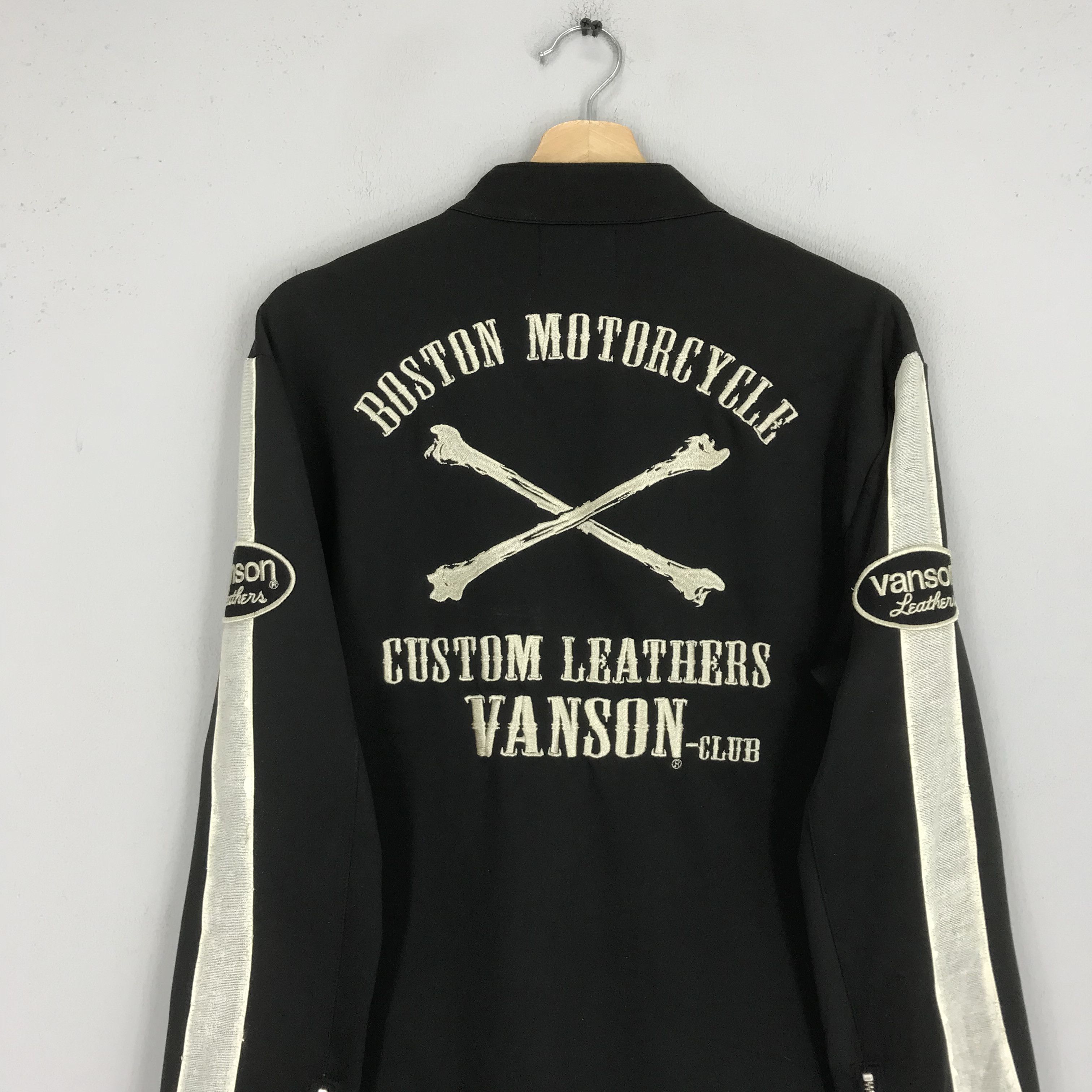 Vanson Leathers Vintage Vanson Leather Boston Motorcycles Sweater Jacket Size US M / EU 48-50 / 2 - 9 Thumbnail