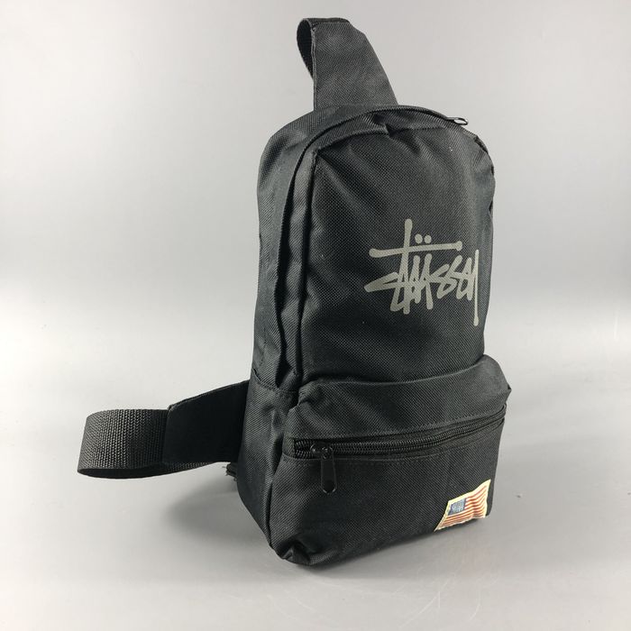 Stussy Sling Bag Canvas Mini Crossbody Magazine 