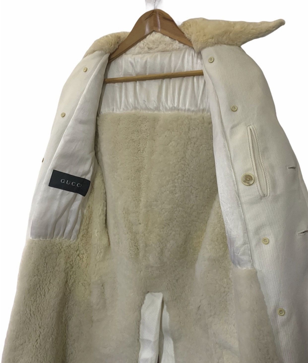 Gucci 🔥GUCCI Shearling Double Breasted Overcoat Size US M / EU 48-50 / 2 - 10 Thumbnail