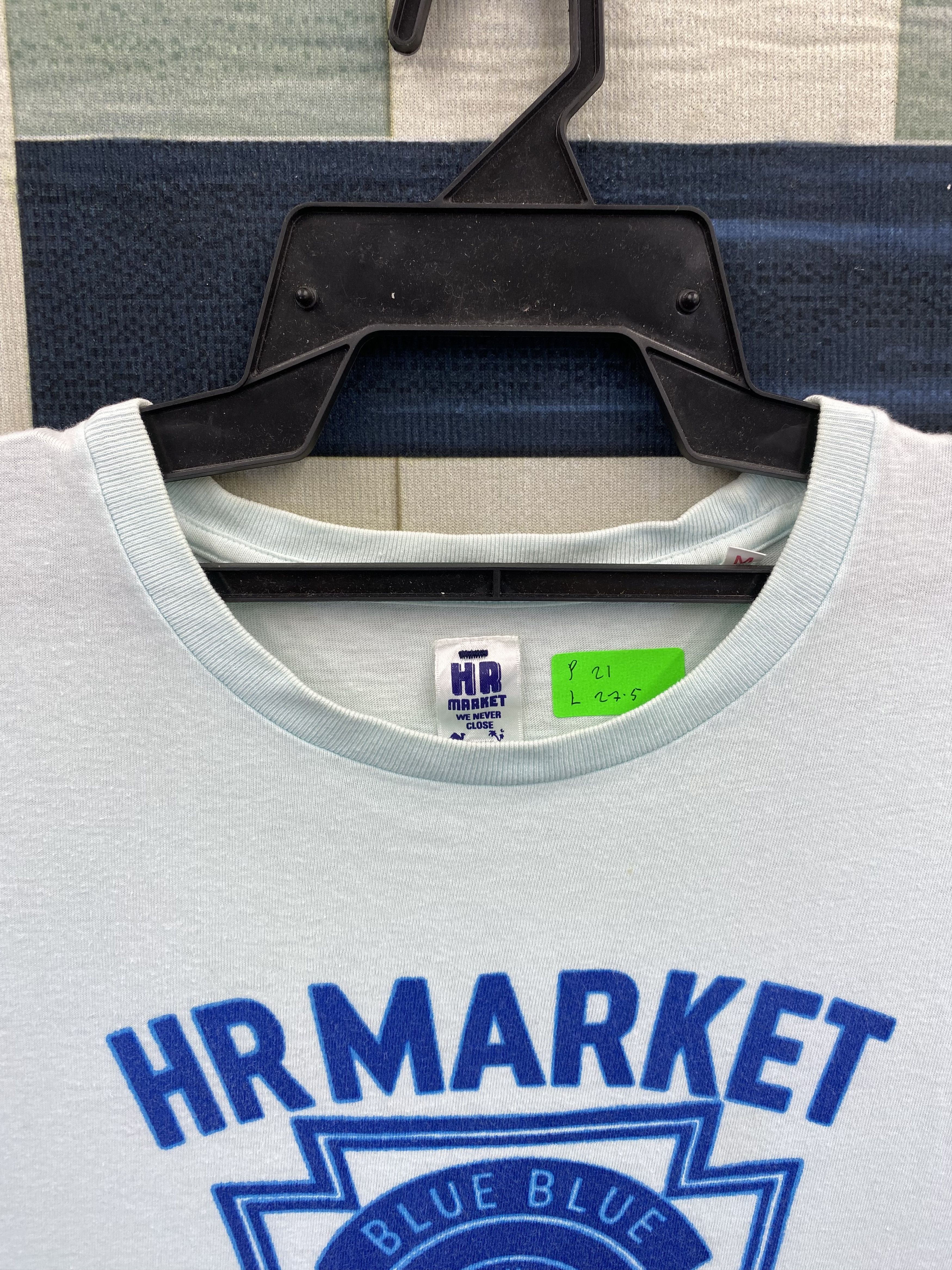 HOLLYWOOD RANCH MARKET Japanese Brand HR Market Blue Blue Japan T-Shirt Size US L / EU 52-54 / 3 - 5 Thumbnail