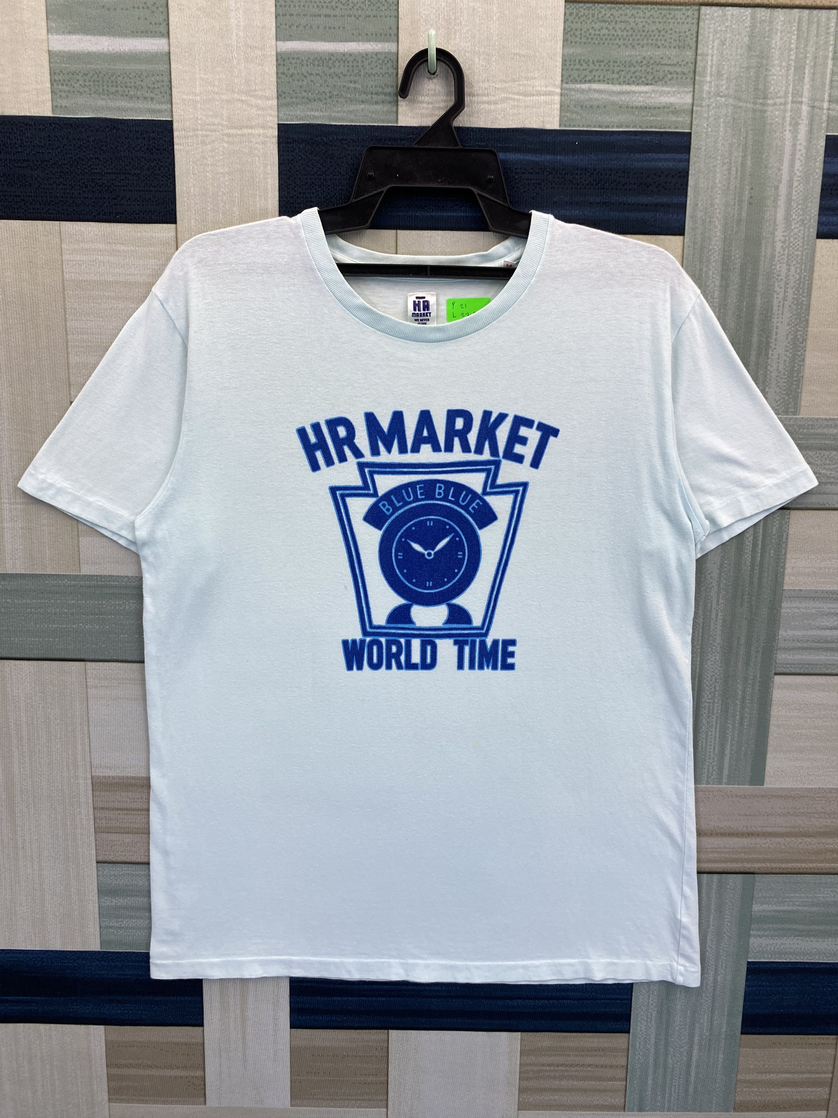 HOLLYWOOD RANCH MARKET Japanese Brand HR Market Blue Blue Japan T-Shirt Size US L / EU 52-54 / 3 - 1 Thumbnail