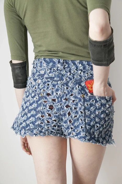 Vivienne Westwood SS90 cut & slash denim shorts Size US 26 / EU 42 - 7 Thumbnail