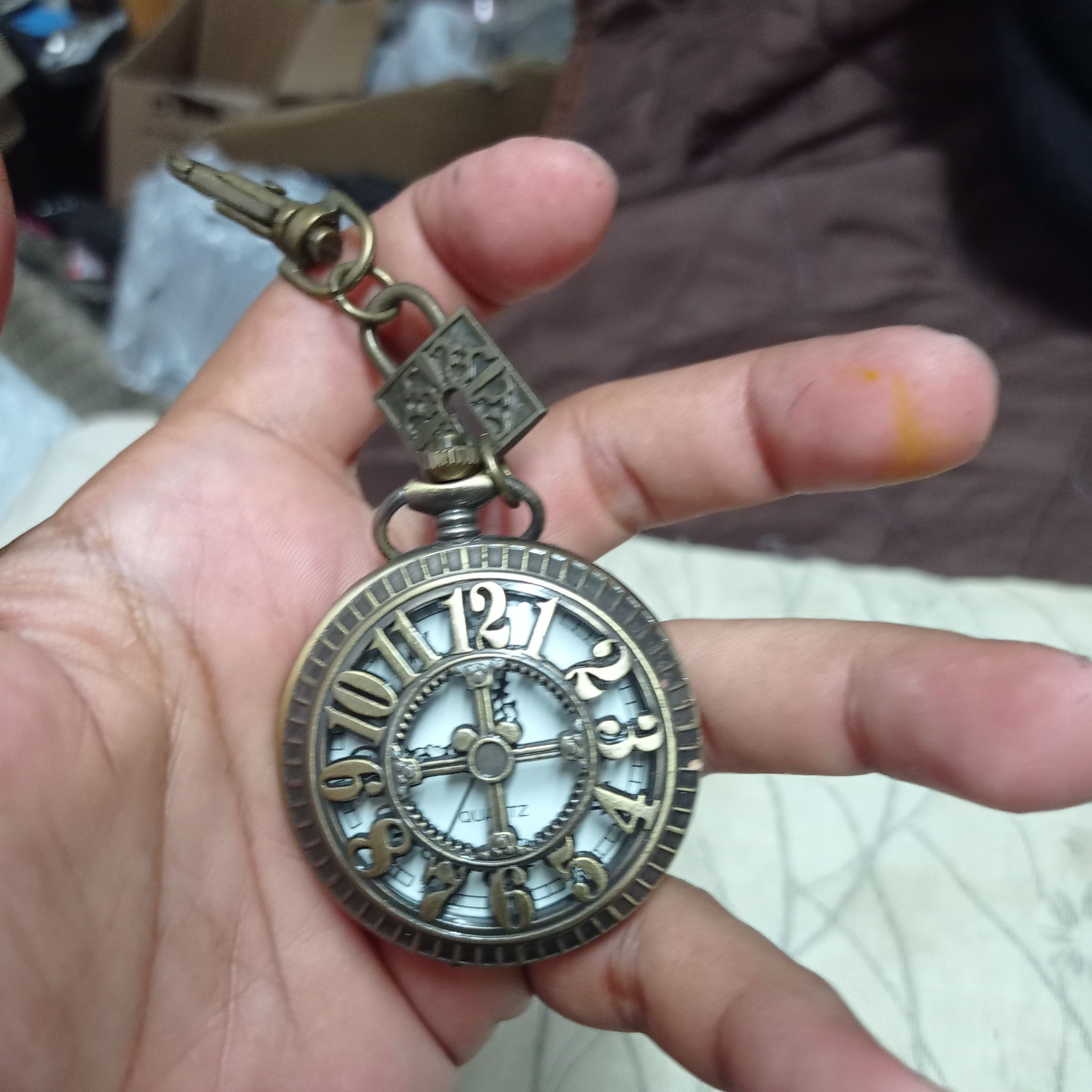 Antique Watch It Quartz Japan Movt Pocket Watch Vintage Decorative