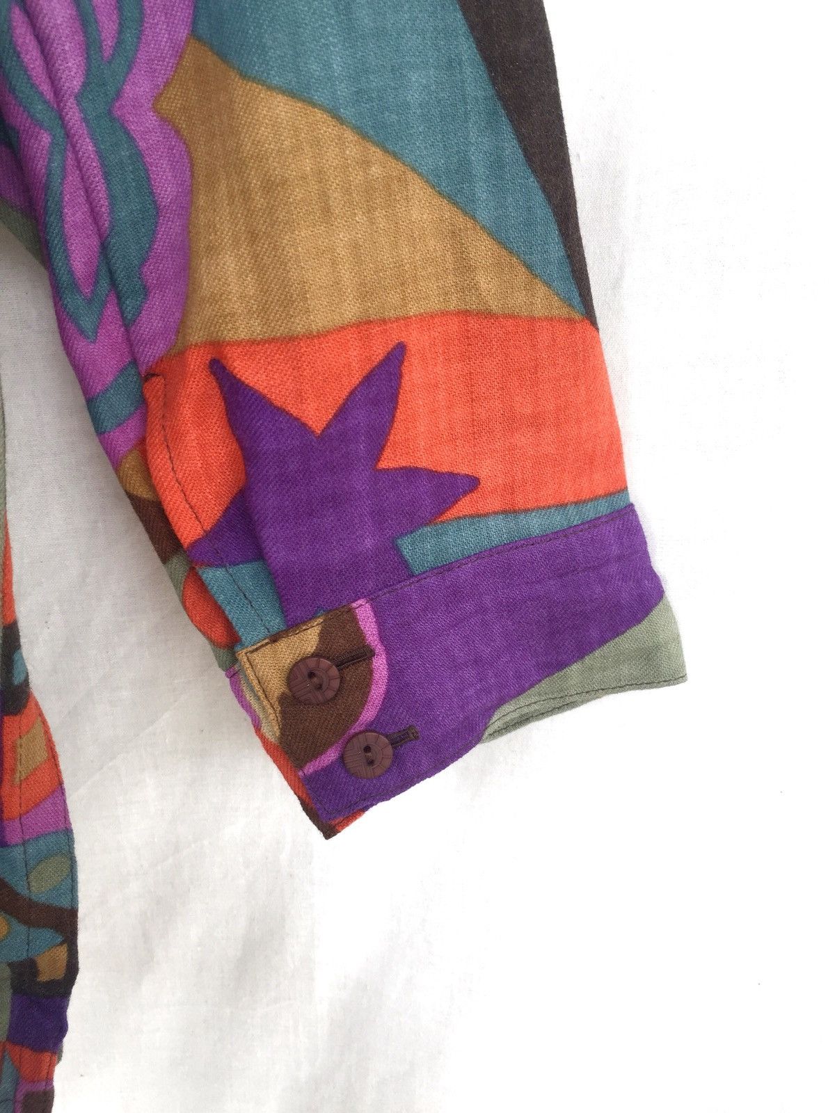 Japanese Brand × Louis Feraud 90s Louis Feraud 🇯🇵 Pop Art Wool Button Up Shirt Size US M / EU 48-50 / 2 - 4 Thumbnail