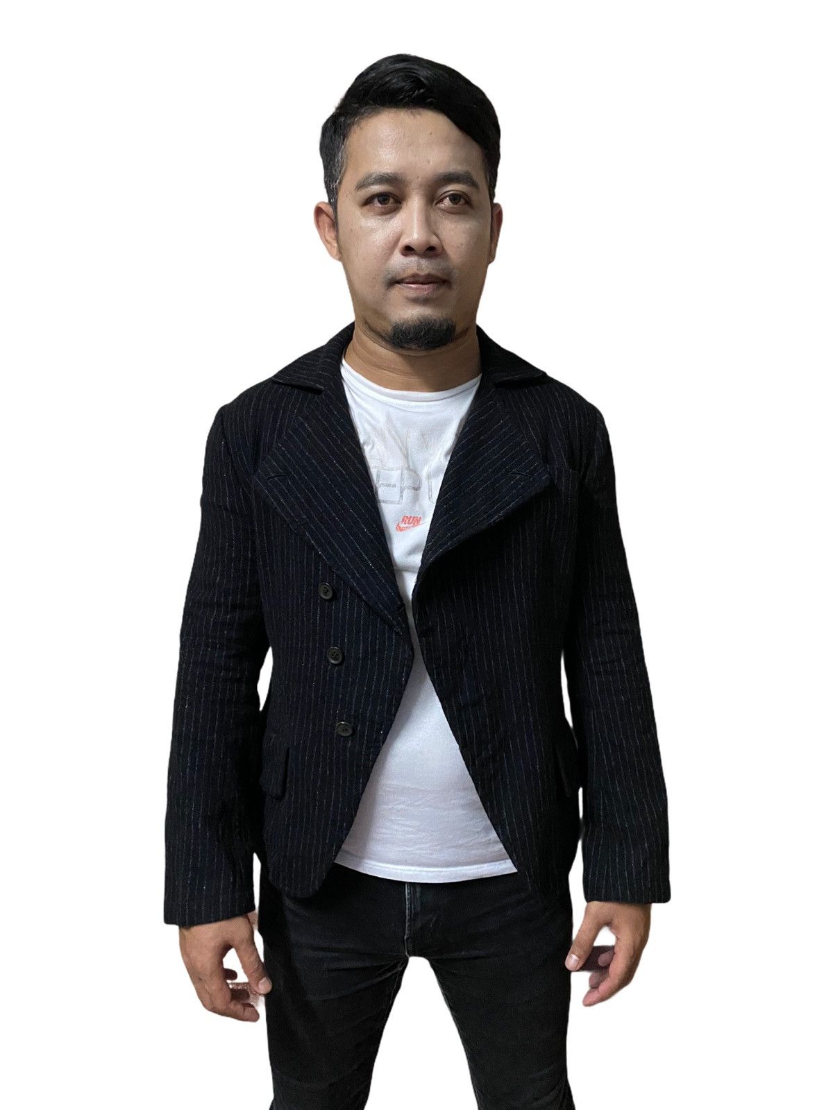 Designer × Yohji Yamamoto YO-J22-149 Y’S YOHJI YAMAMOTO CROPPED JACKET GK144 Size US M / EU 48-50 / 2 - 2 Thumbnail