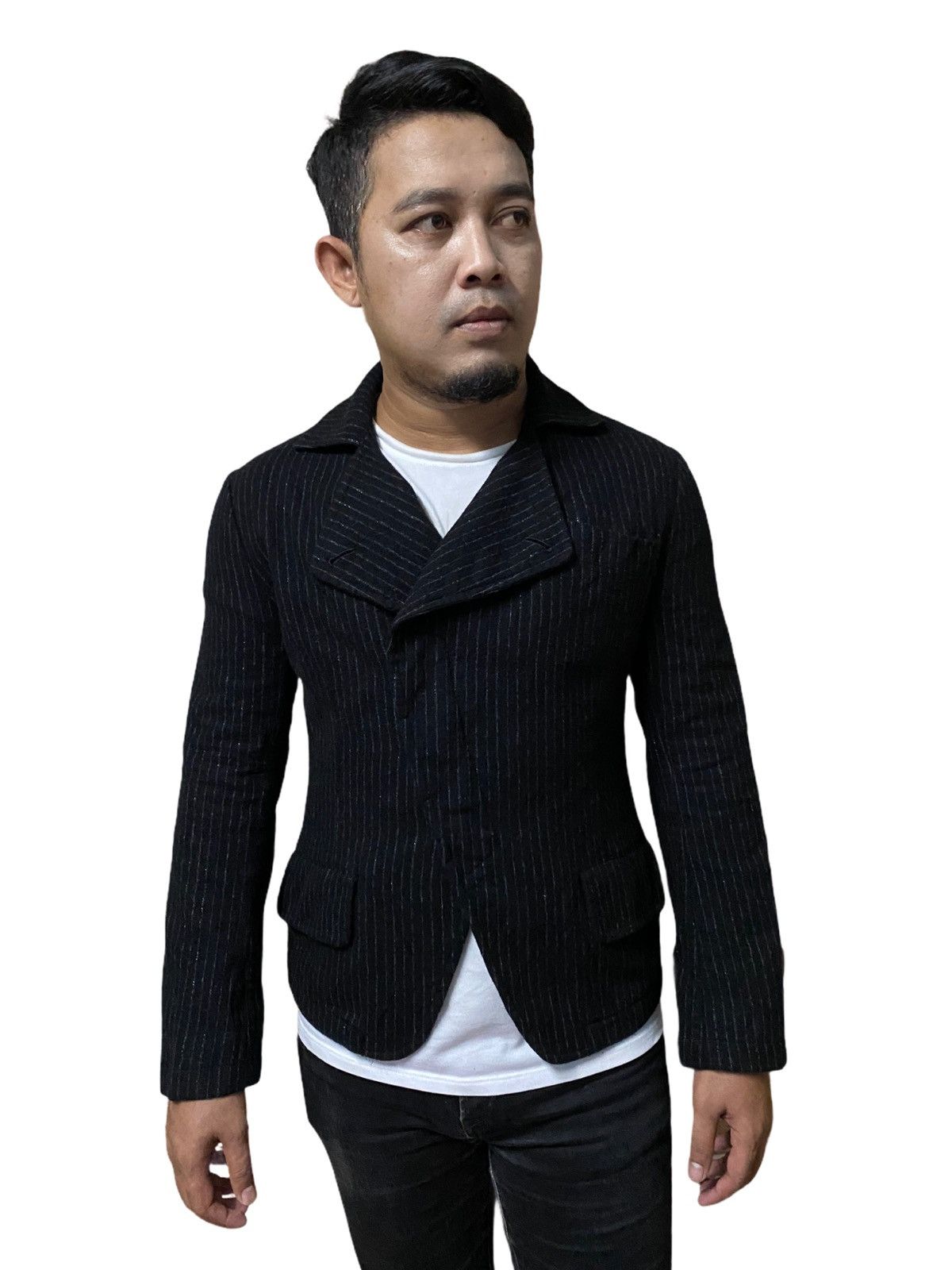 Designer × Yohji Yamamoto YO-J22-149 Y’S YOHJI YAMAMOTO CROPPED JACKET GK144 Size US M / EU 48-50 / 2 - 1 Thumbnail