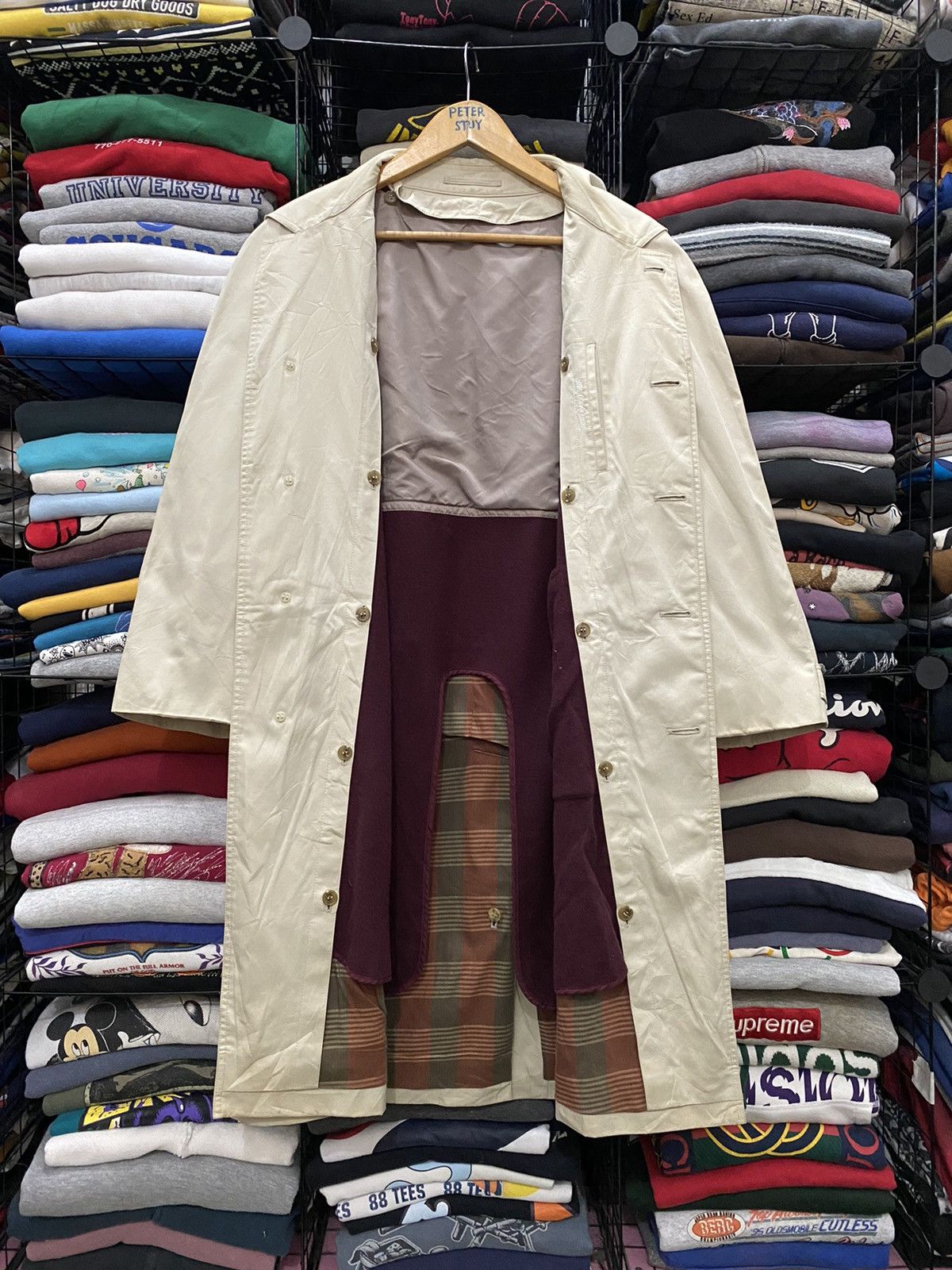 Vintage VINTAGE YVES SAINT LAURENT COTTON LONG COAT Size US M / EU 48-50 / 2 - 5 Thumbnail