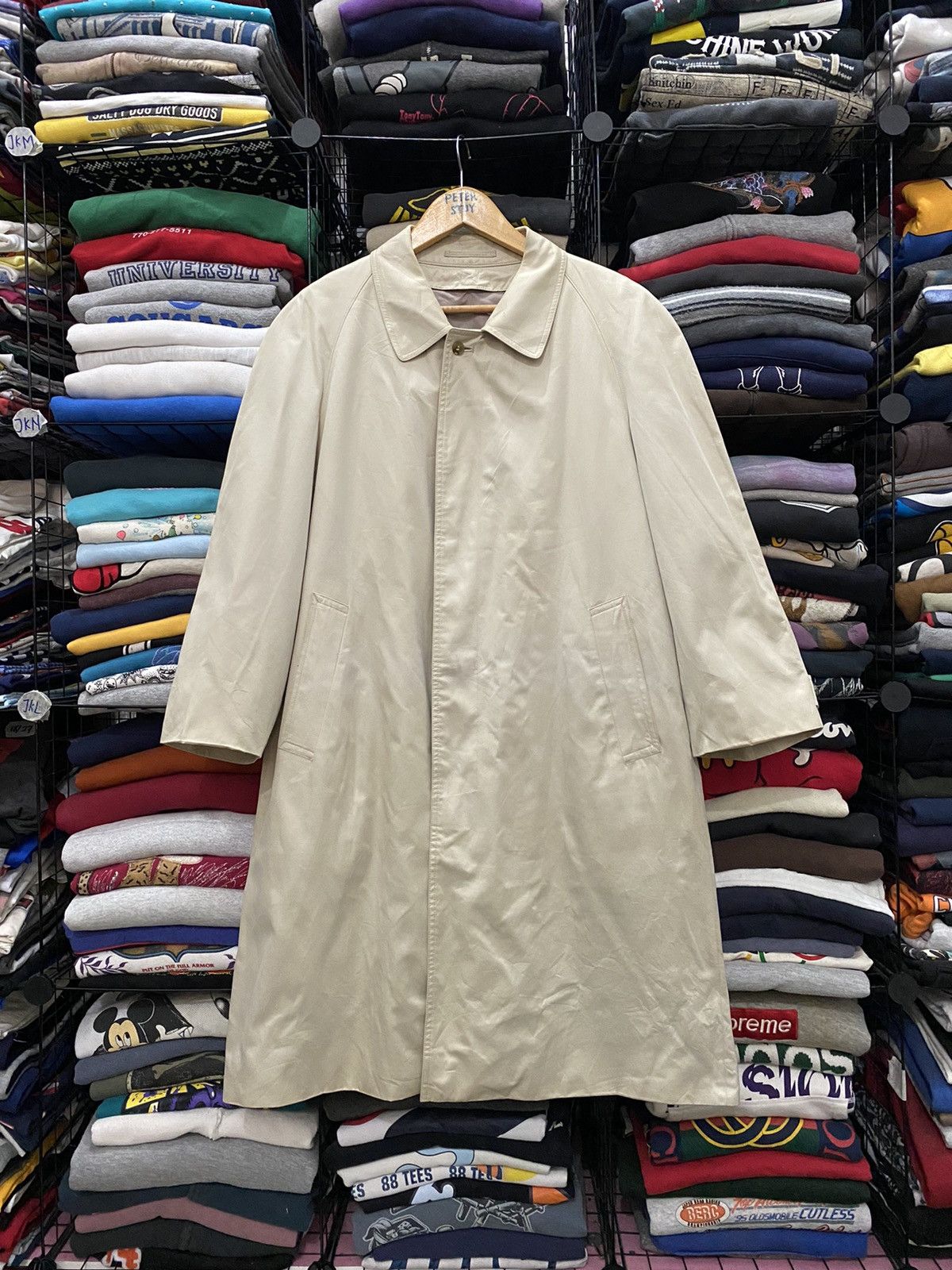 Vintage VINTAGE YVES SAINT LAURENT COTTON LONG COAT Size US M / EU 48-50 / 2 - 1 Thumbnail