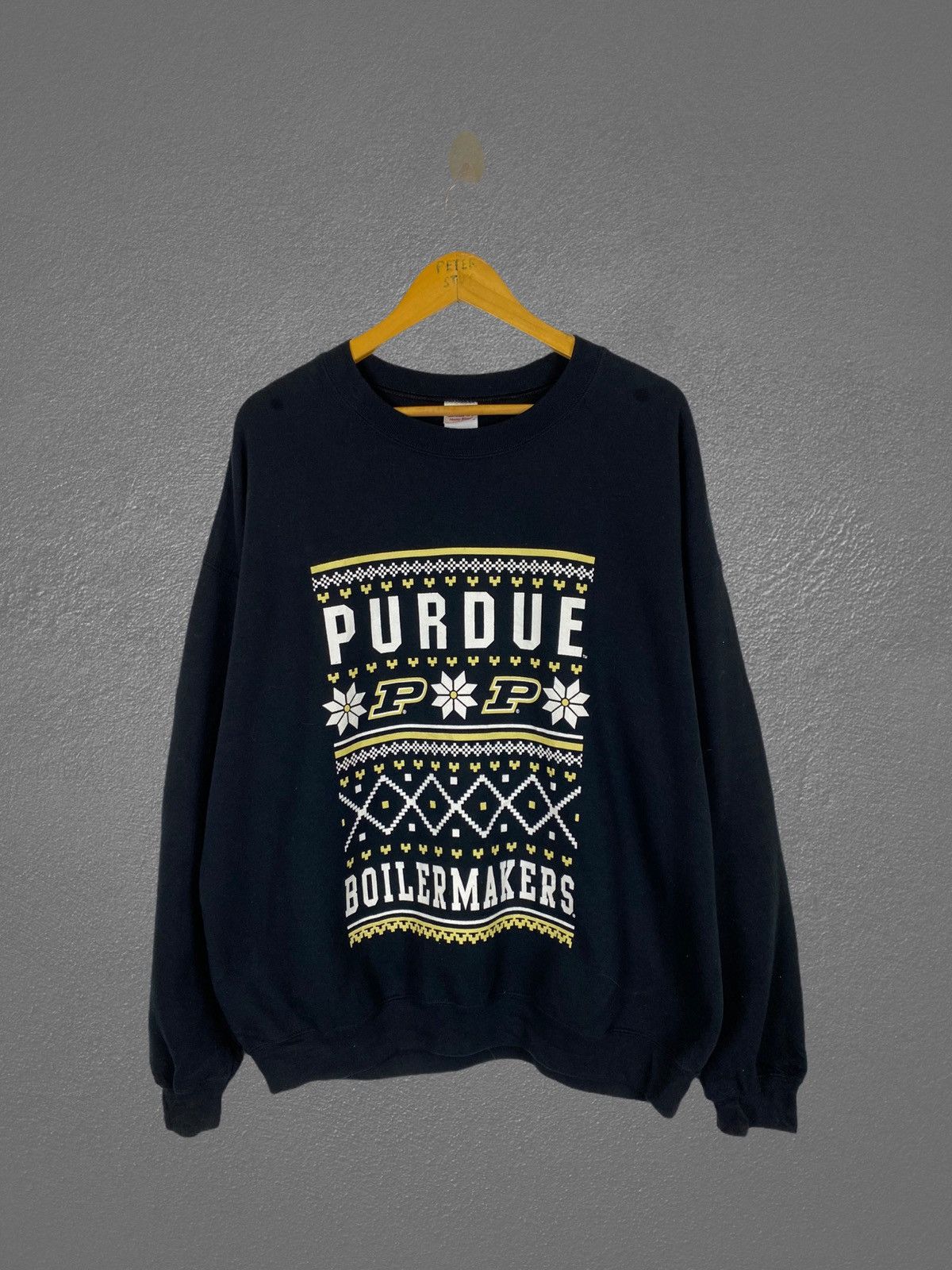 image of Free Style x Gildan Purdue Boilermakers Sweater in Black, Men's (Size XL)