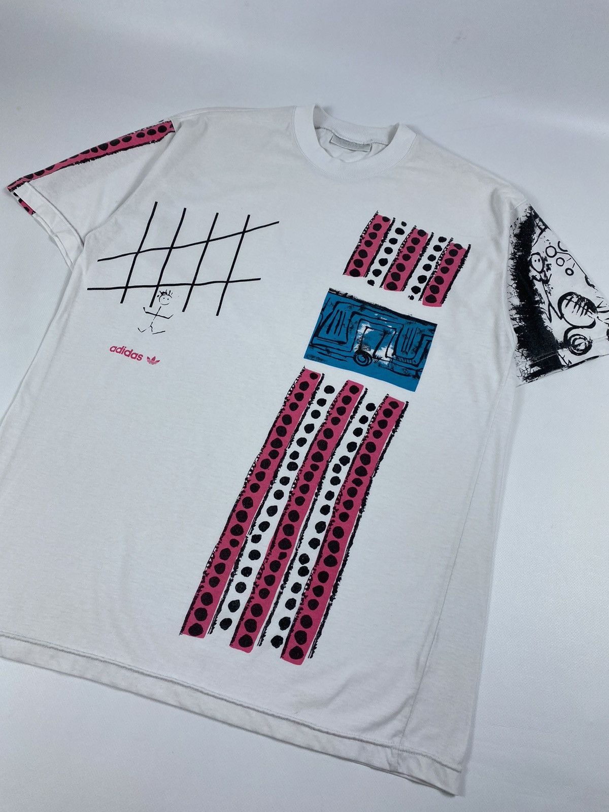 Adidas LASTDROP🔥Adidas Rare Abstract Graphic Multicolored T-shirt Size US L / EU 52-54 / 3 - 10 Thumbnail