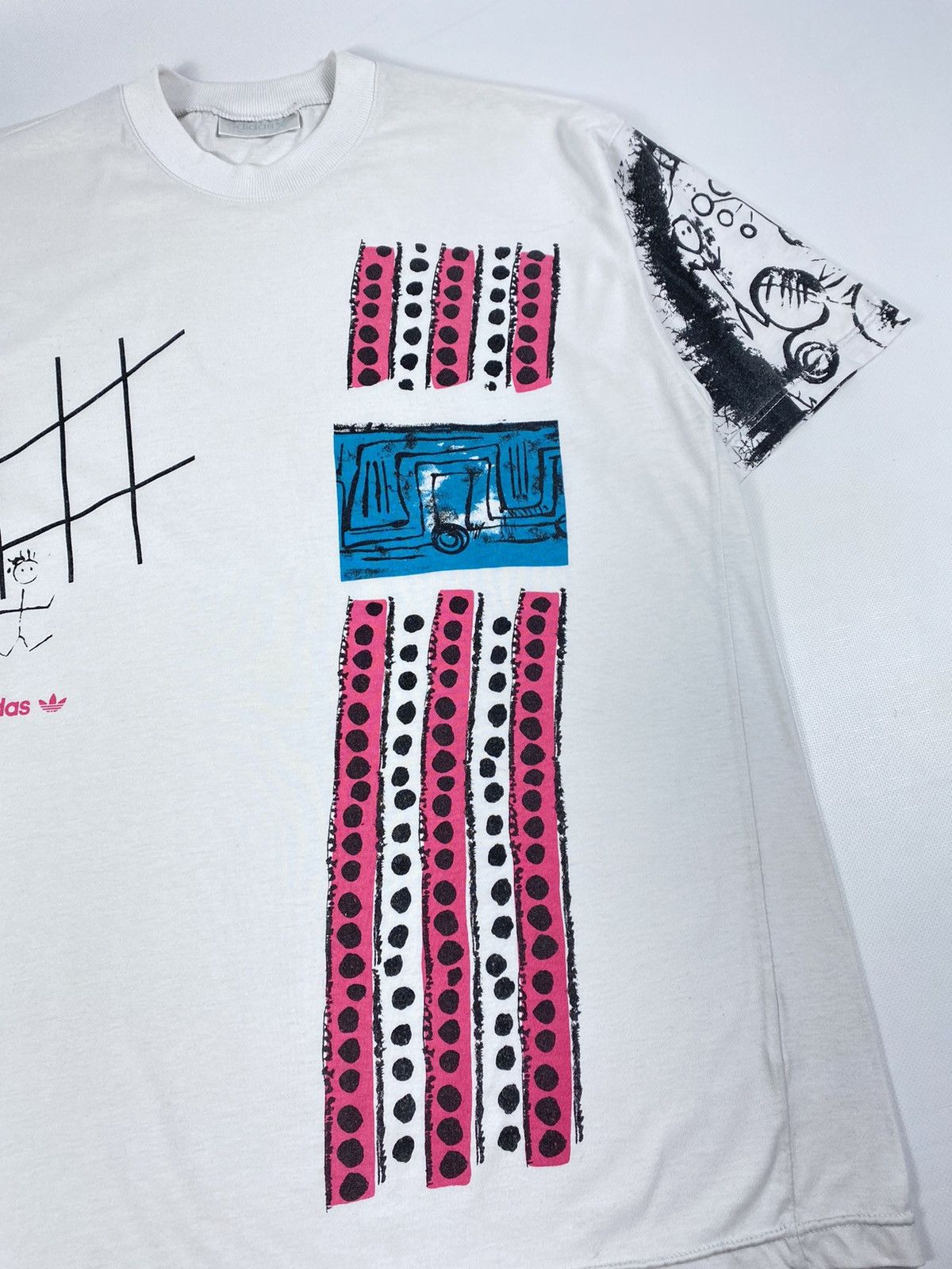 Adidas LASTDROP🔥Adidas Rare Abstract Graphic Multicolored T-shirt Size US L / EU 52-54 / 3 - 6 Thumbnail