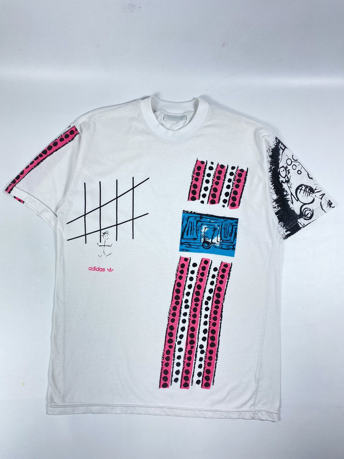 Adidas LASTDROP🔥Adidas Rare Abstract Graphic Multicolored T-shirt Size US L / EU 52-54 / 3 - 4 Thumbnail