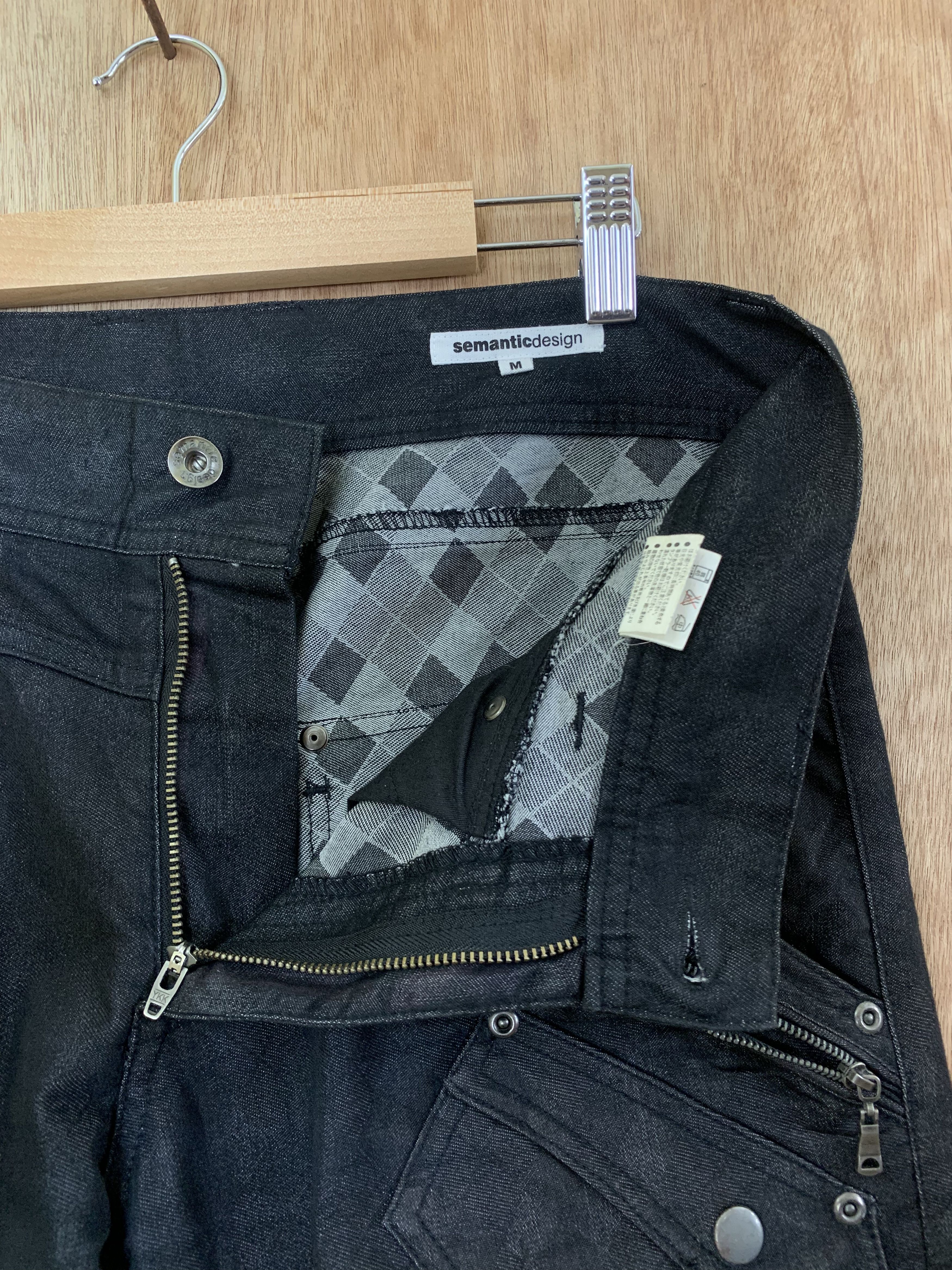 Cargo Pants Semantic Design Black Multipocket Style