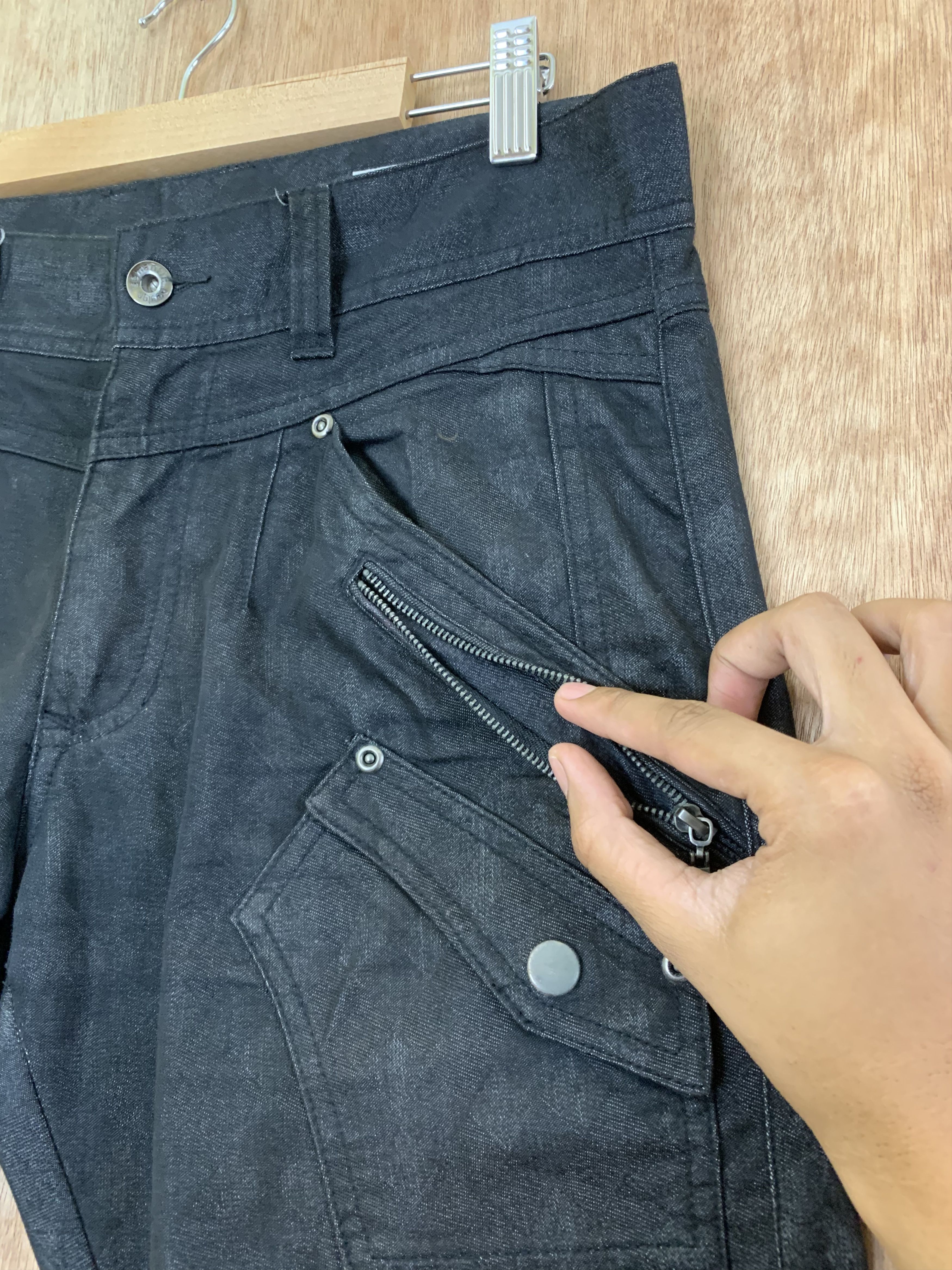 Cargo Pants Semantic Design Black Multipocket Style