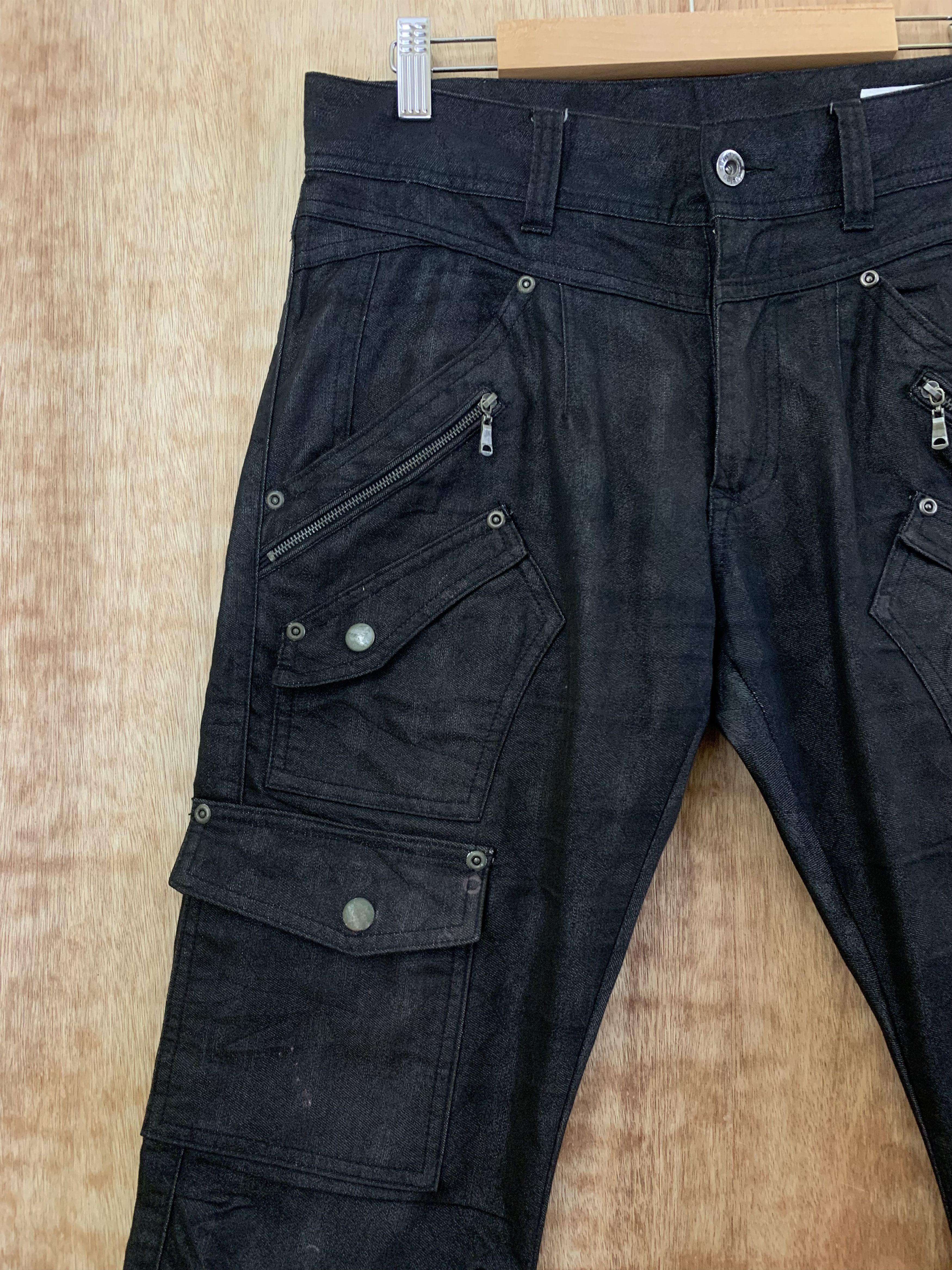 Cargo Pants Semantic Design Black Multipocket Style