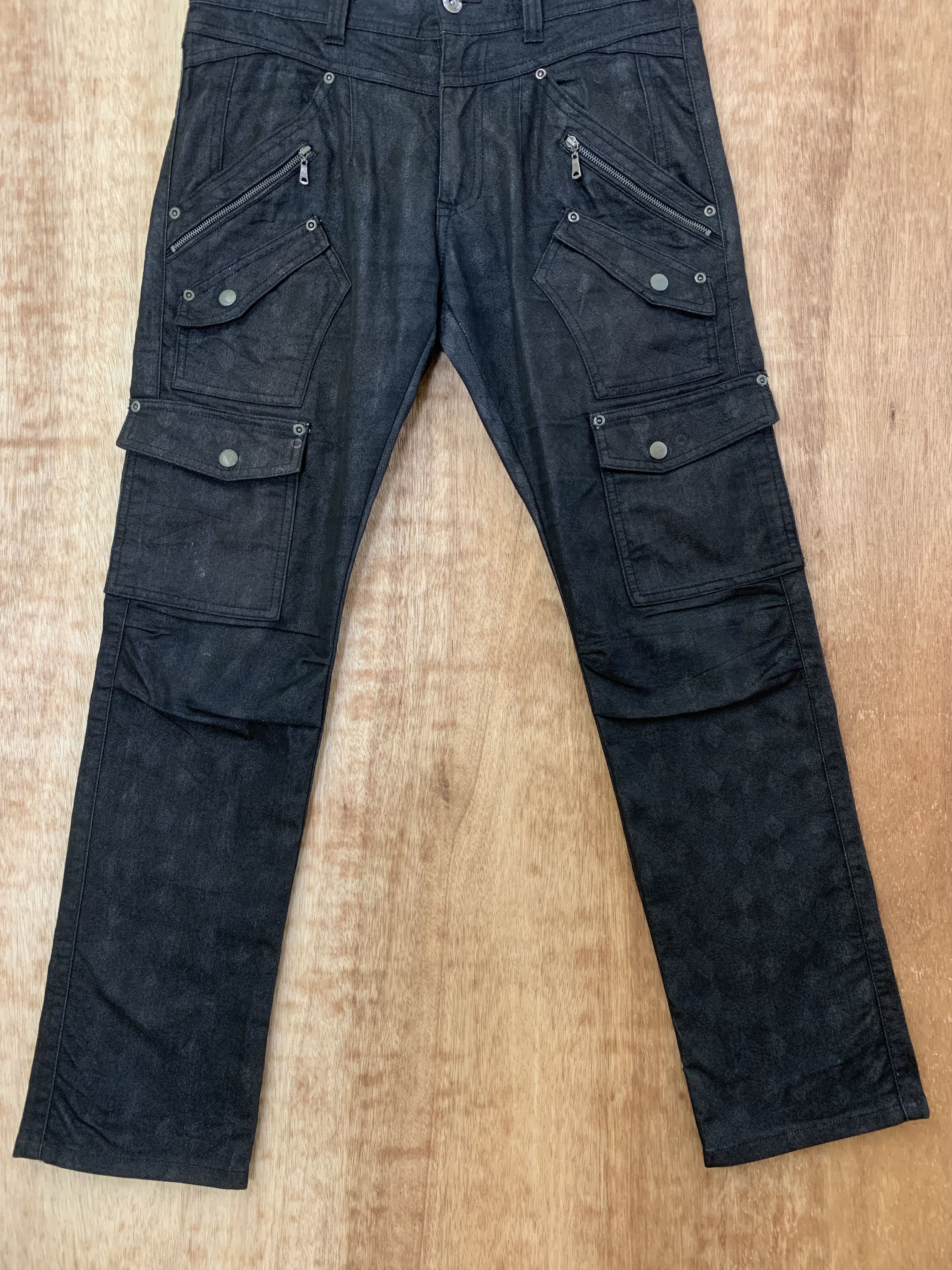 Cargo Pants Semantic Design Black Multipocket Style