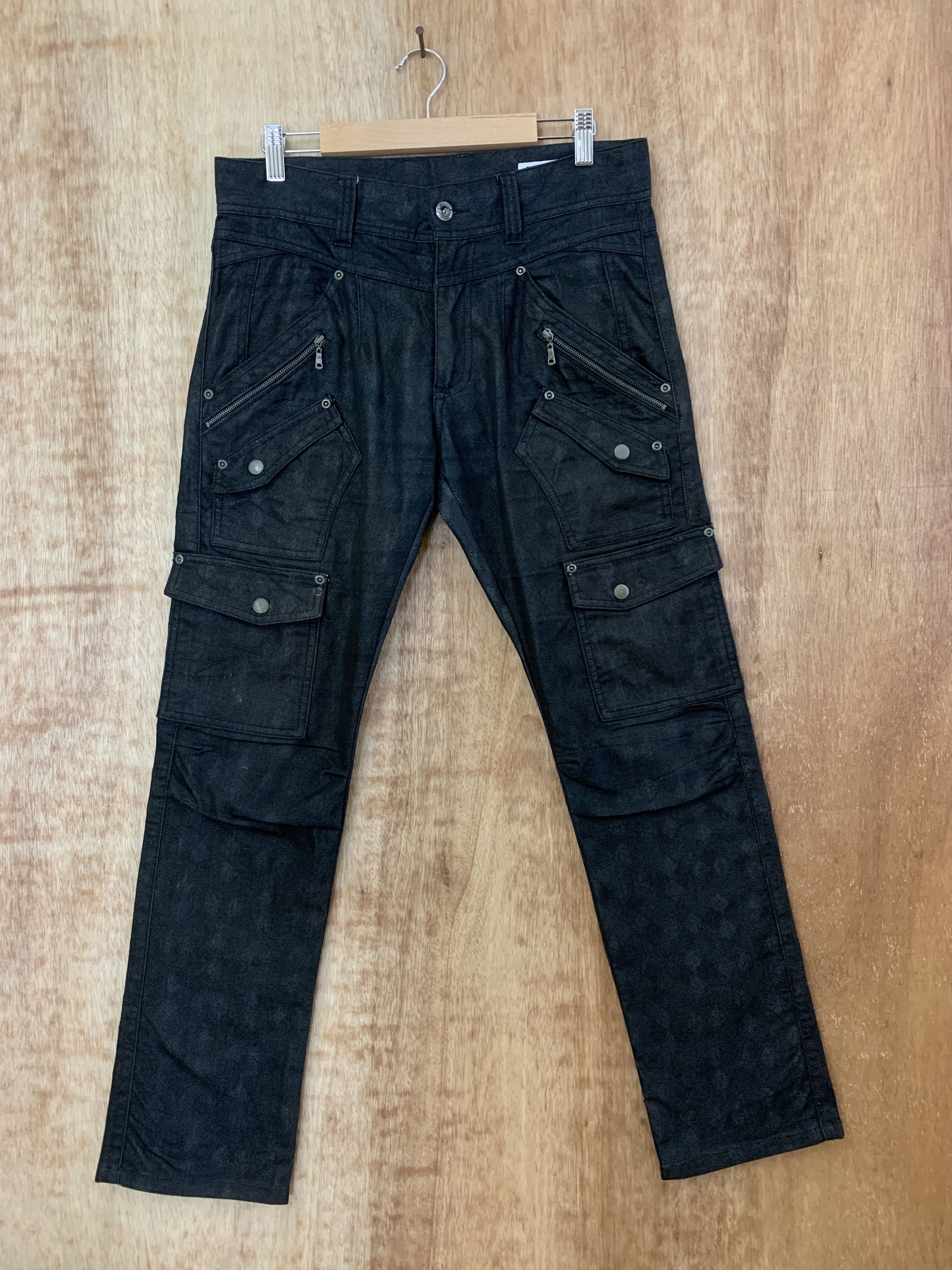 Cargo Pants Semantic Design Black Multipocket Style