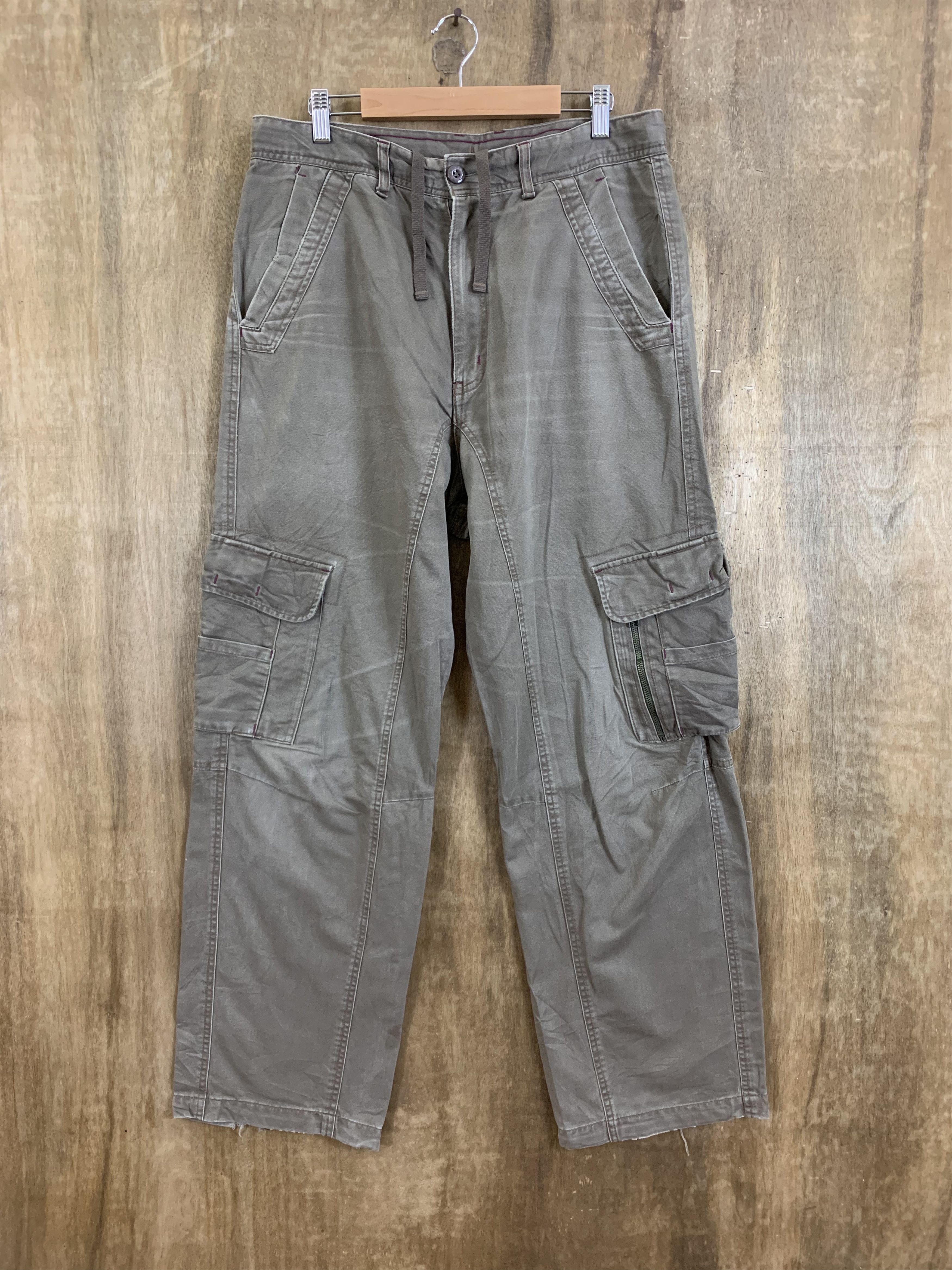 image of Cargo Pants Multipocket Vintage ed Style in Brown, Men's (Size 32)