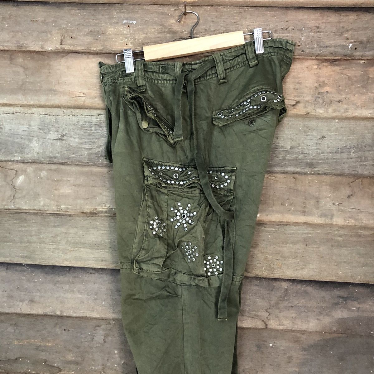 Japanese Brand Japanese Branded Mangrove Cargo Pants Spike On Pocket #905 Size US 30 / EU 46 - 19 Thumbnail