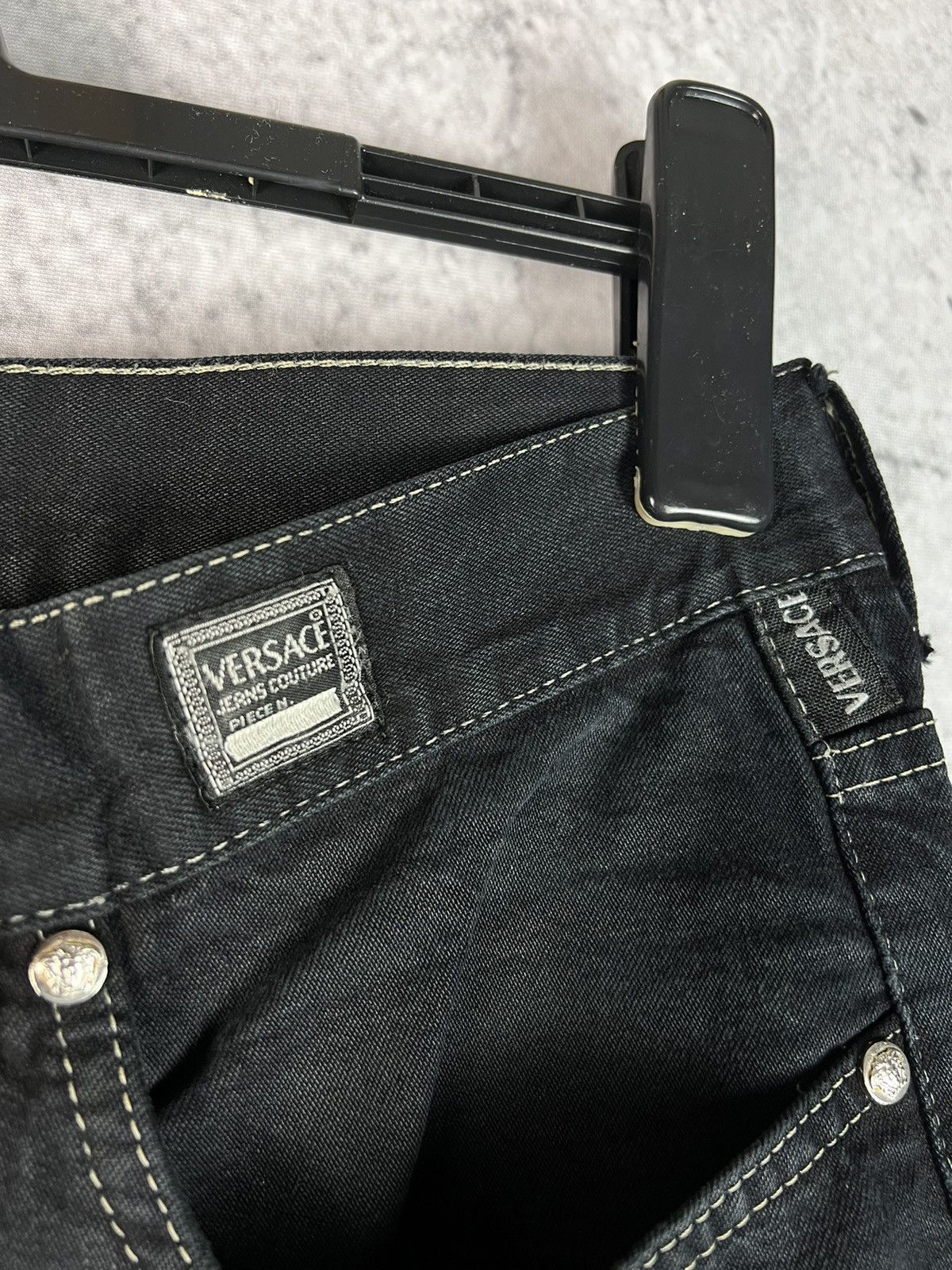 Versace Versace Jeans Coutre vintage black denim Medusa pants Size US 35 - 5 Thumbnail