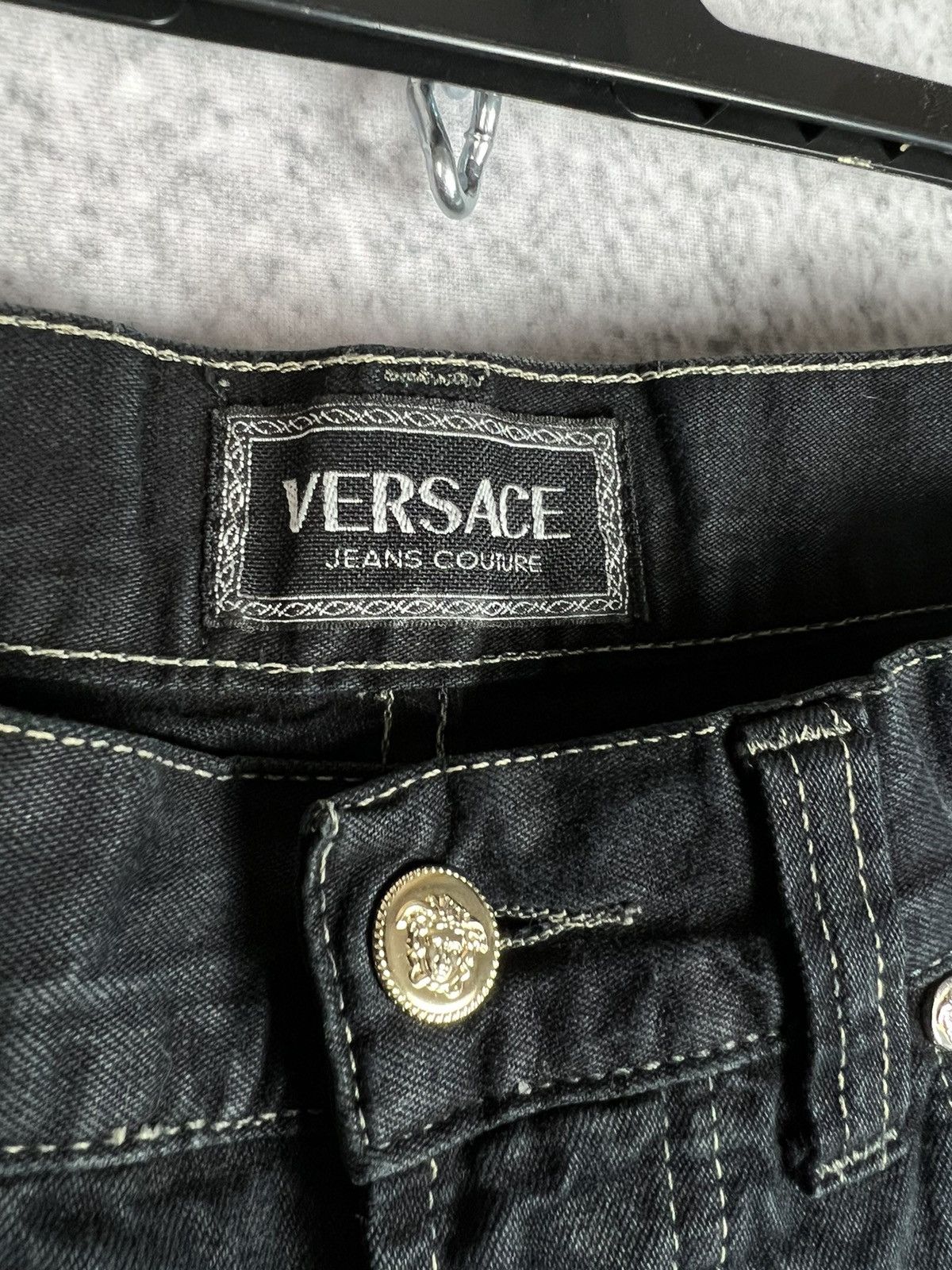 Versace Versace Jeans Coutre vintage black denim Medusa pants Size US 35 - 4 Thumbnail