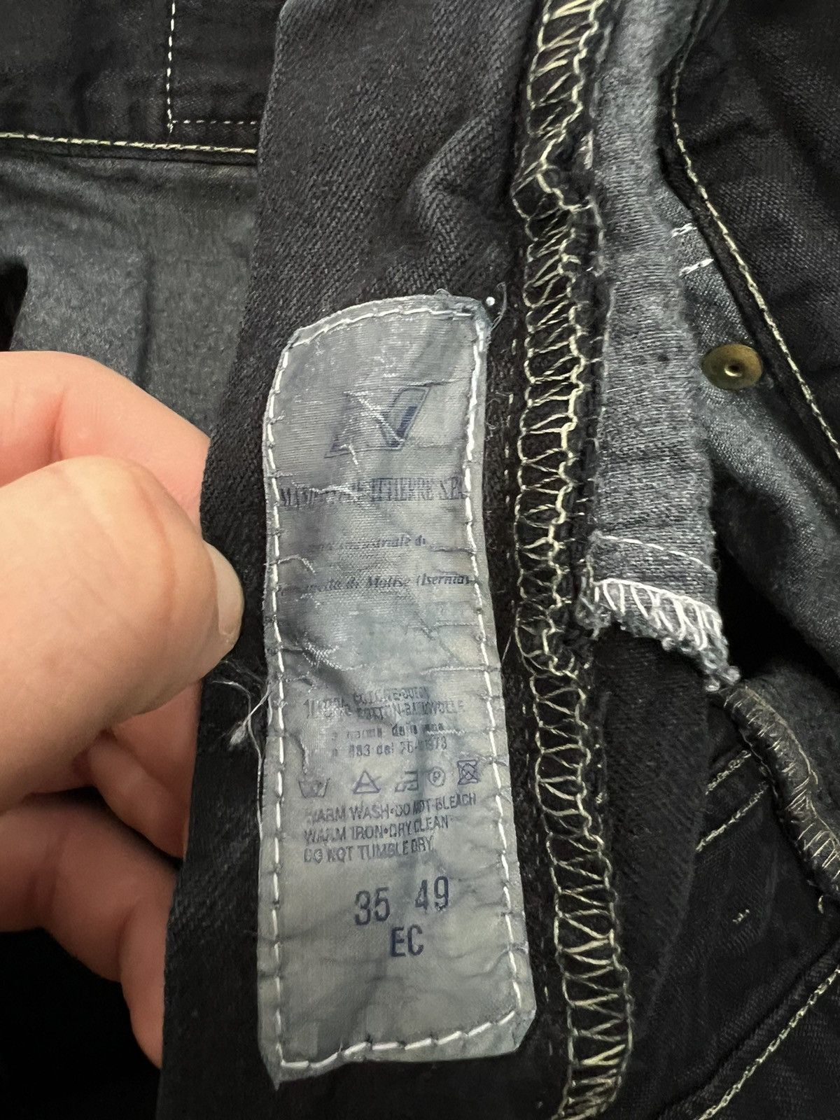 Versace Versace Jeans Coutre vintage black denim Medusa pants Size US 35 - 6 Thumbnail
