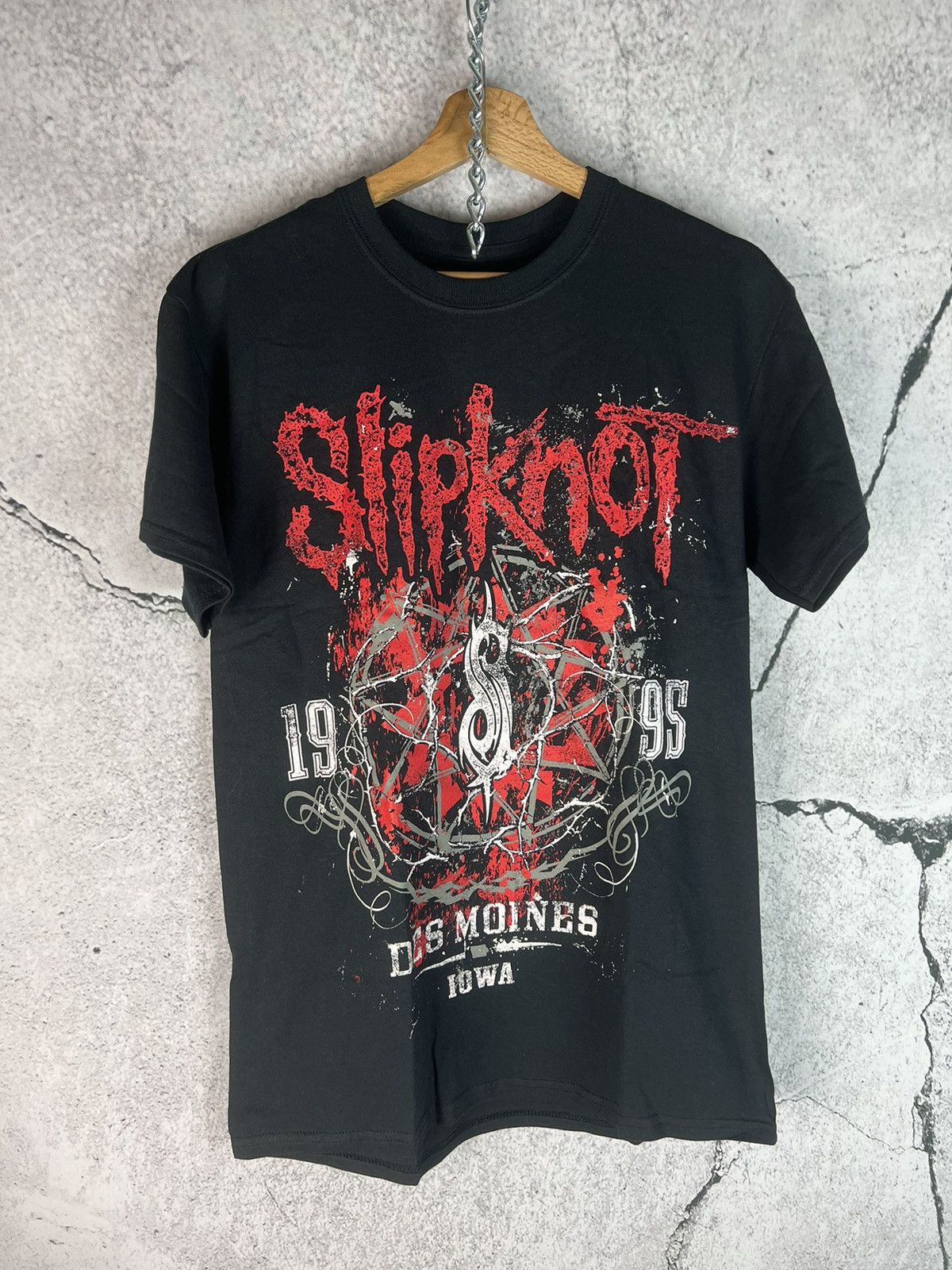 Gildan Slipknot Band T-shirt, Band T, Men's S size cotton black type Vintage Second Hand