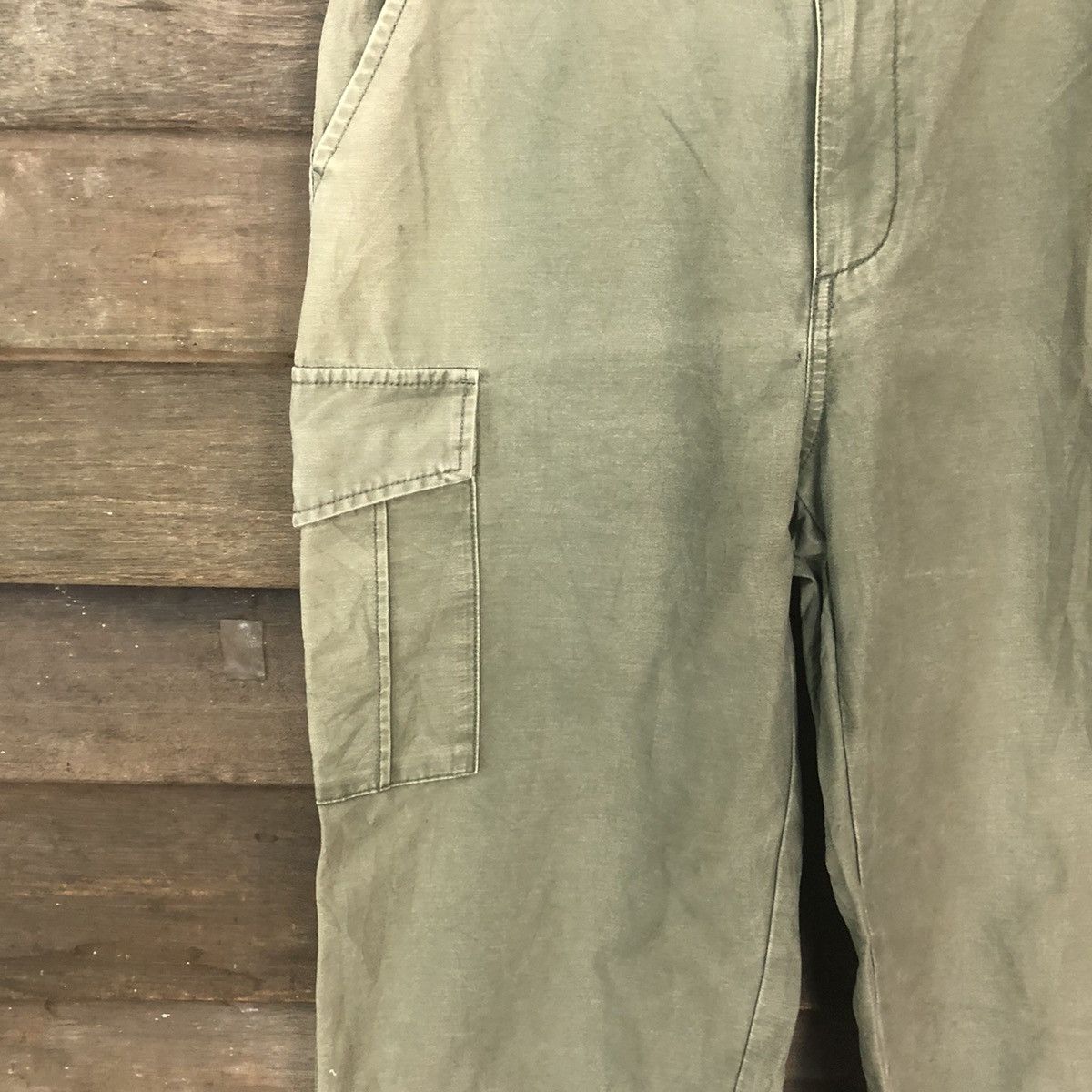 Japanese Brand Japanese Branded Streetwear Multipcoket Green Cargo Pants Size US 29 - 6 Thumbnail