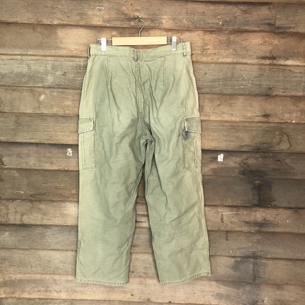 Japanese Brand Japanese Branded Streetwear Multipcoket Green Cargo Pants Size US 29 - 11 Thumbnail