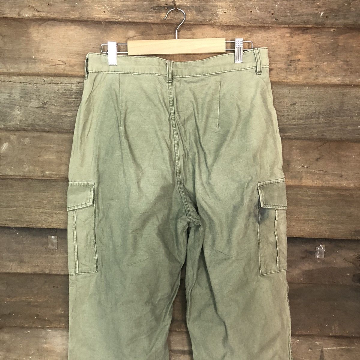 Japanese Brand Japanese Branded Streetwear Multipcoket Green Cargo Pants Size US 29 - 12 Thumbnail