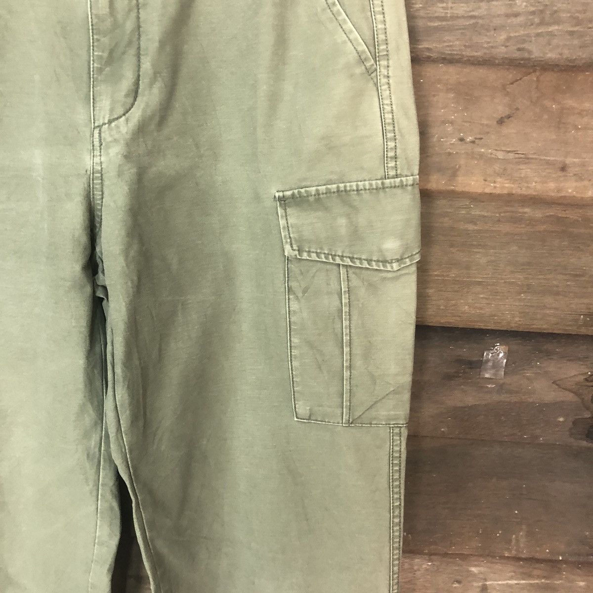Japanese Brand Japanese Branded Streetwear Multipcoket Green Cargo Pants Size US 29 - 7 Thumbnail