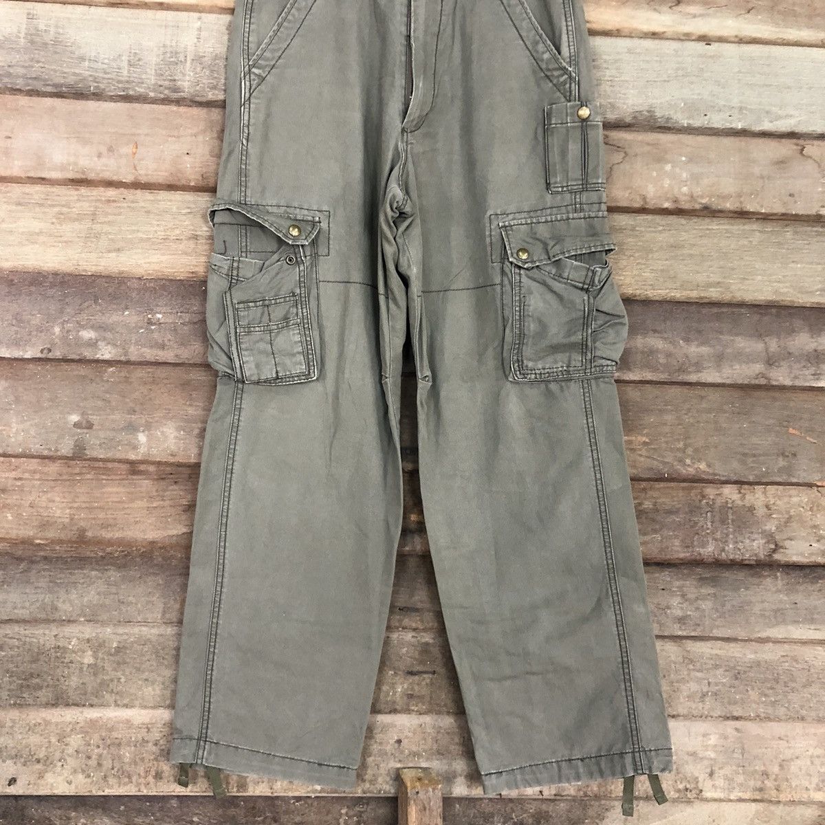 Japanese Brand Vache Grey Multipocket Tactical Cargo Pants #A018 Size US 29 - 3 Thumbnail