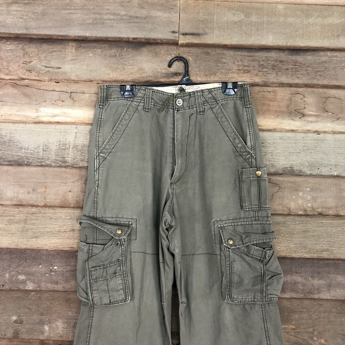 Japanese Brand Vache Grey Multipocket Tactical Cargo Pants #A018 Size US 29 - 2 Thumbnail