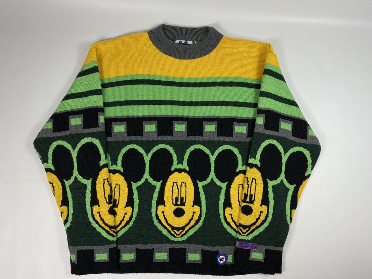 Mickey Mouse 🔥LASTDROP🔥 Disney Coloured Cable Knitted Sweater Vintage Size US XL / EU 56 / 4 - 2 Thumbnail