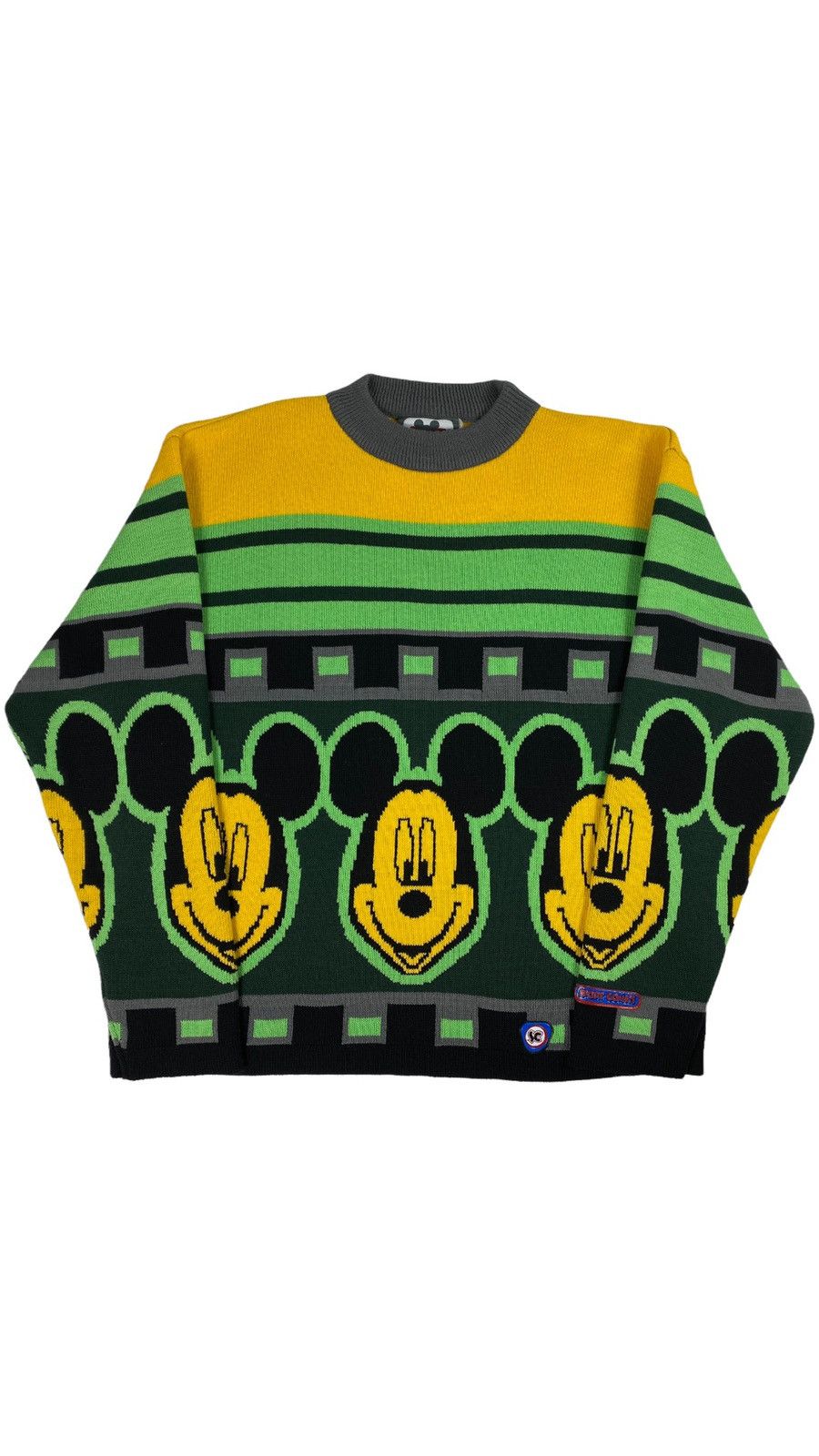 Mickey Mouse 🔥LASTDROP🔥 Disney Coloured Cable Knitted Sweater Vintage Size US XL / EU 56 / 4 - 1 Thumbnail