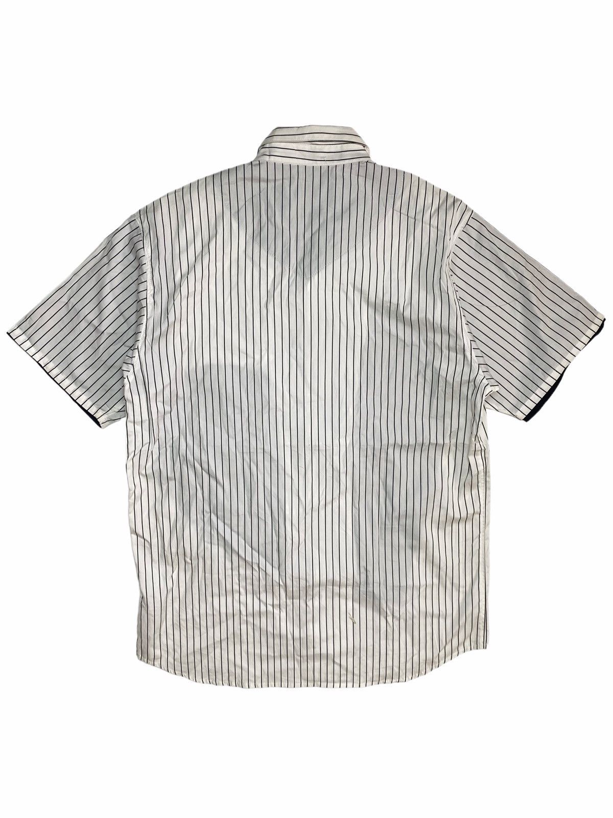 Japanese Brand 🖤NEEDGONE🖤90s Milkboy Love Patch Vertical Stripped Shirt Size US M / EU 48-50 / 2 - 2 Thumbnail