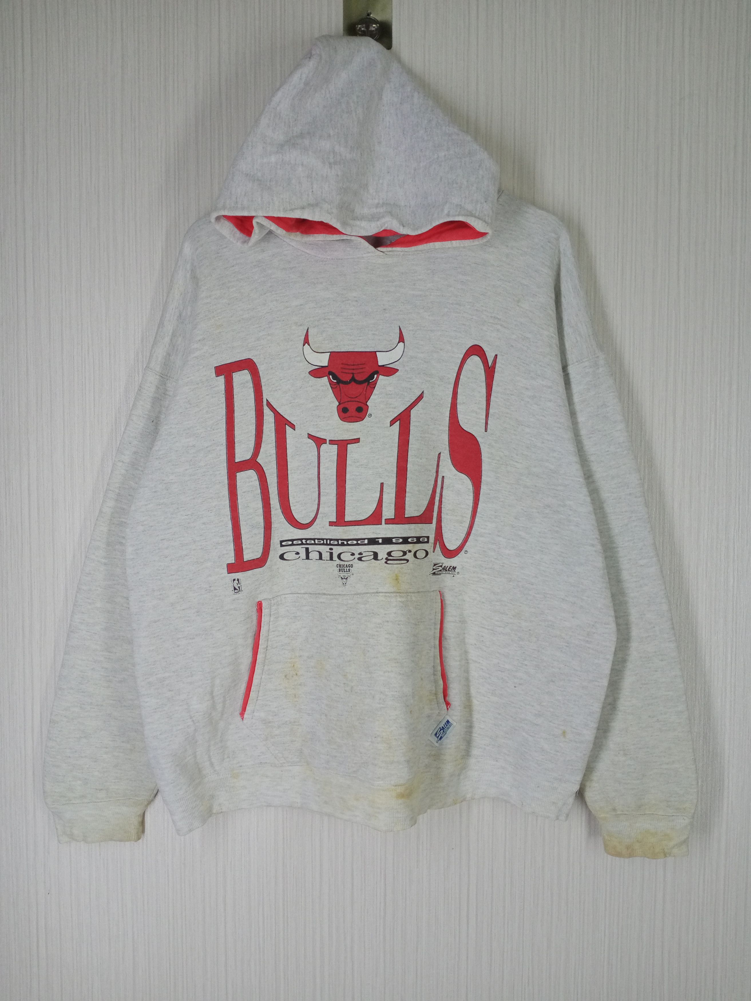 NBA Rare Vintage 90s Chicago Bulls NBA Hoodie Size US L / EU 52-54 / 3 - 1 Thumbnail