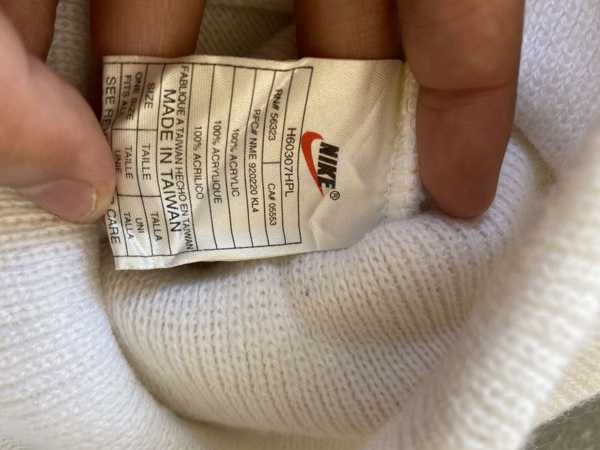 Nike Vintage 90s Nike Swoosh Beanie White Tag Size ONE SIZE - 3 Thumbnail