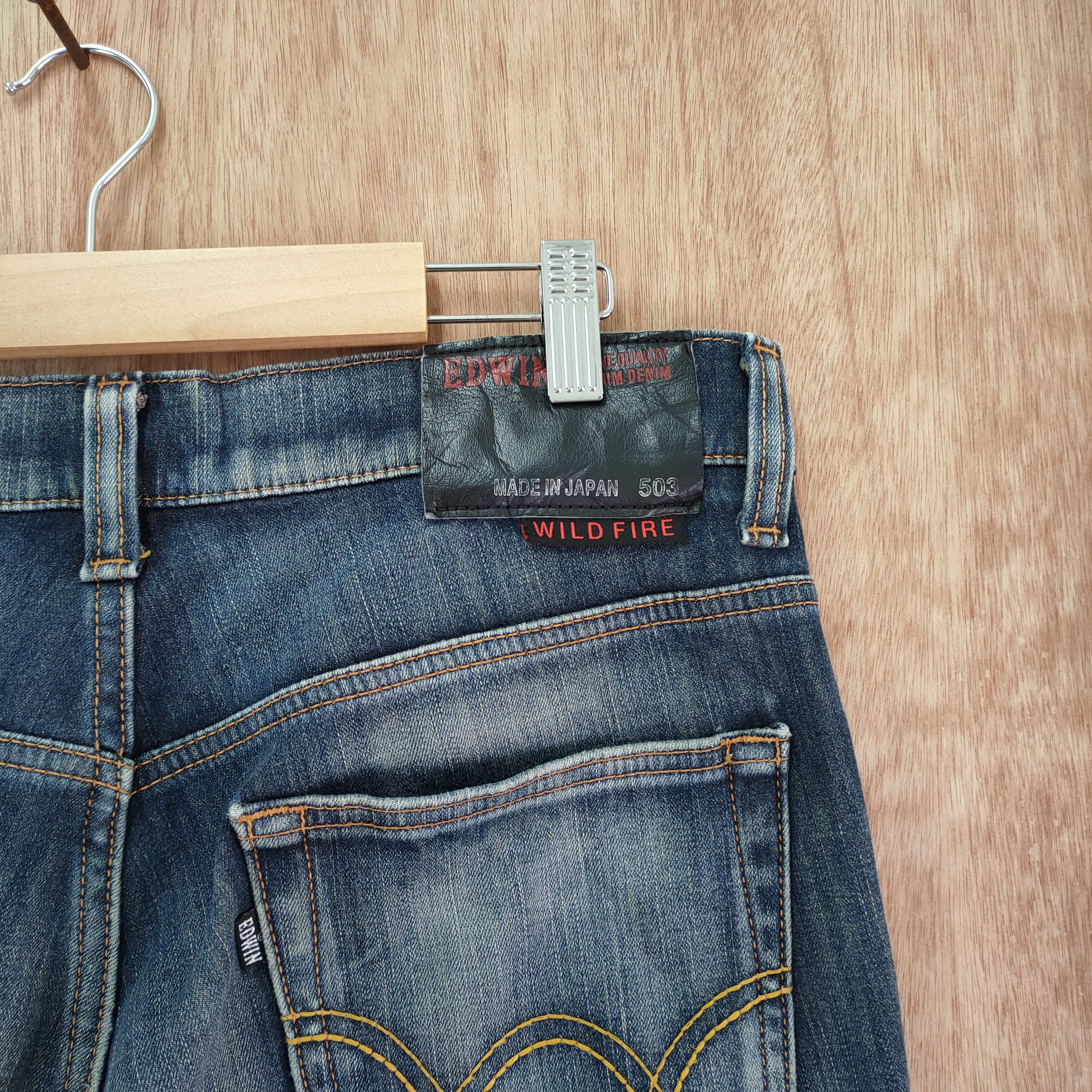 Edwin × Vintage EDWIN 503 FADED JEANS DENIM PANTS Size US 32 / EU 48 - 10 Thumbnail
